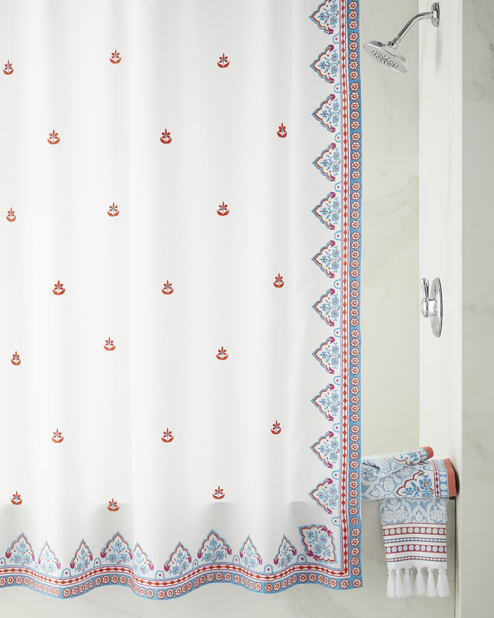 John Robshaw Sheetal Shower Curtain Neiman Marcus