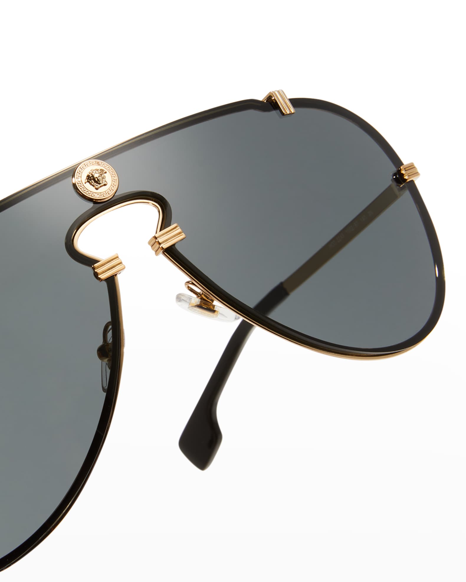 Versace Medusa Metal Aviator Sunglasses Neiman Marcus 