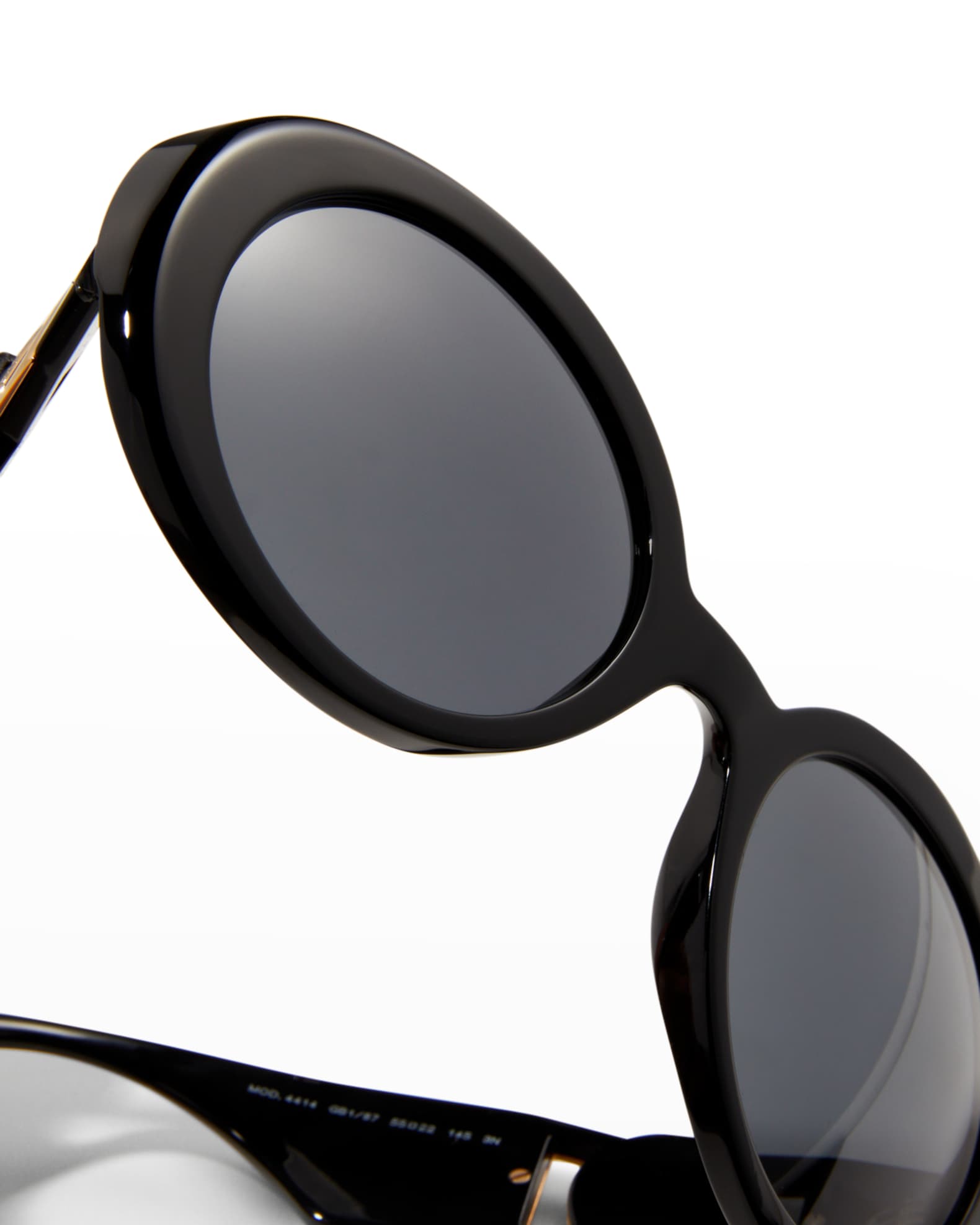 Versace Medusa Round Acetate Sunglasses Neiman Marcus 