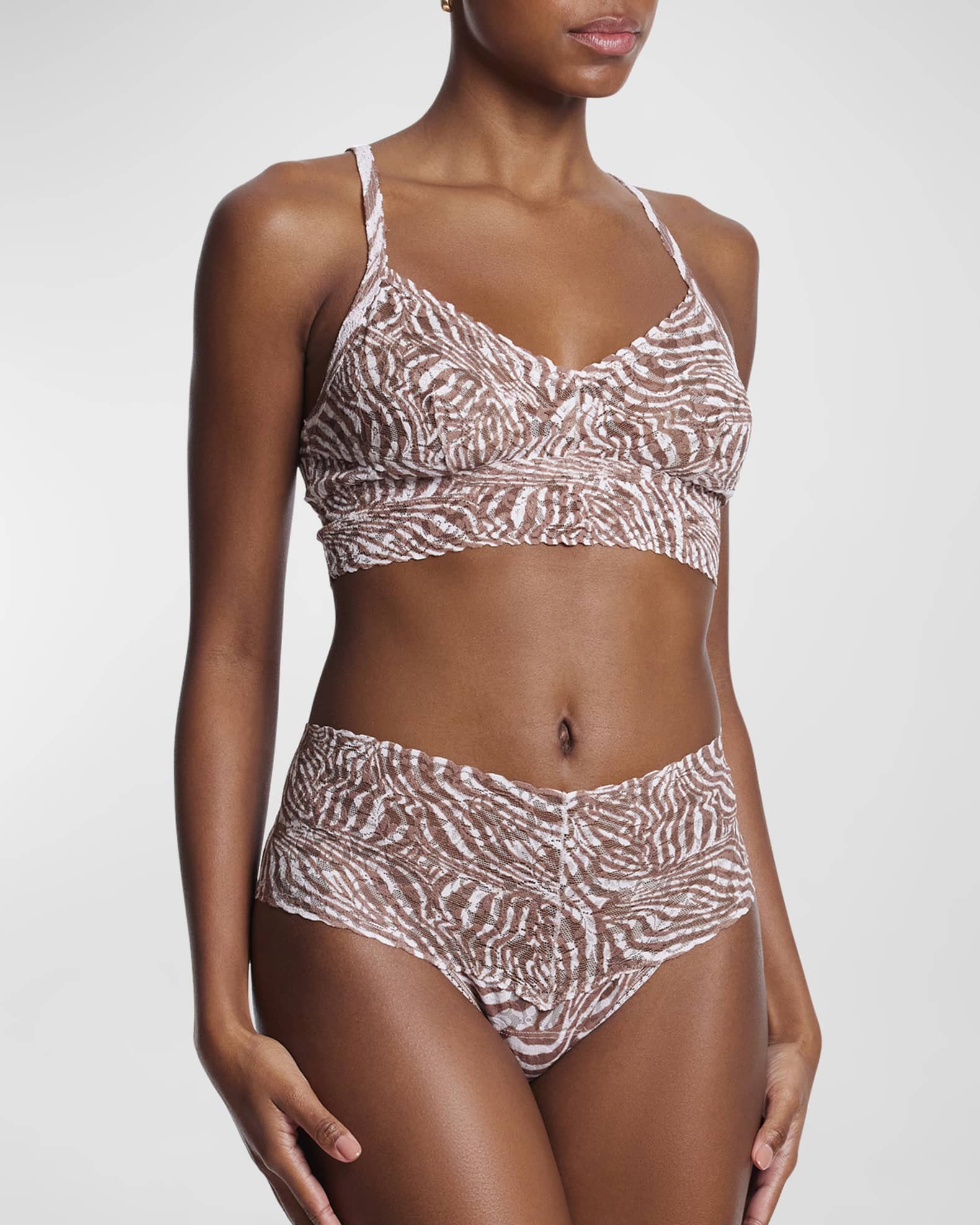 Printed Lace Thong 1