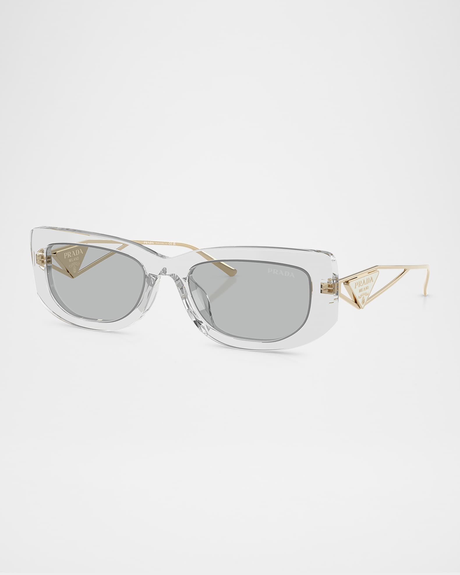 超激安 Triangle Prada Logo Sunglasses Metal & Acetate Rectangle 小物