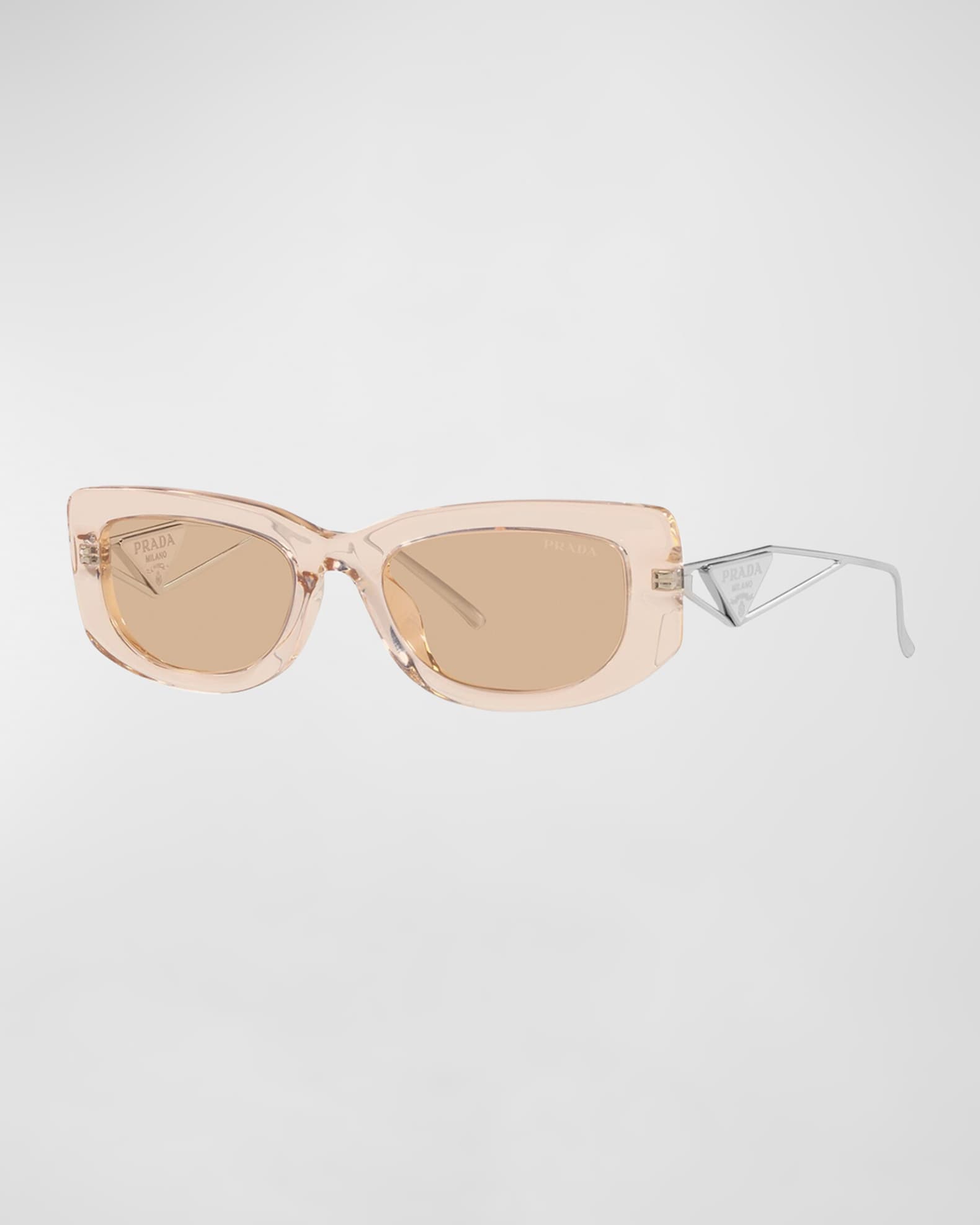 Rectangular acetate and metal sunglasses best sale
