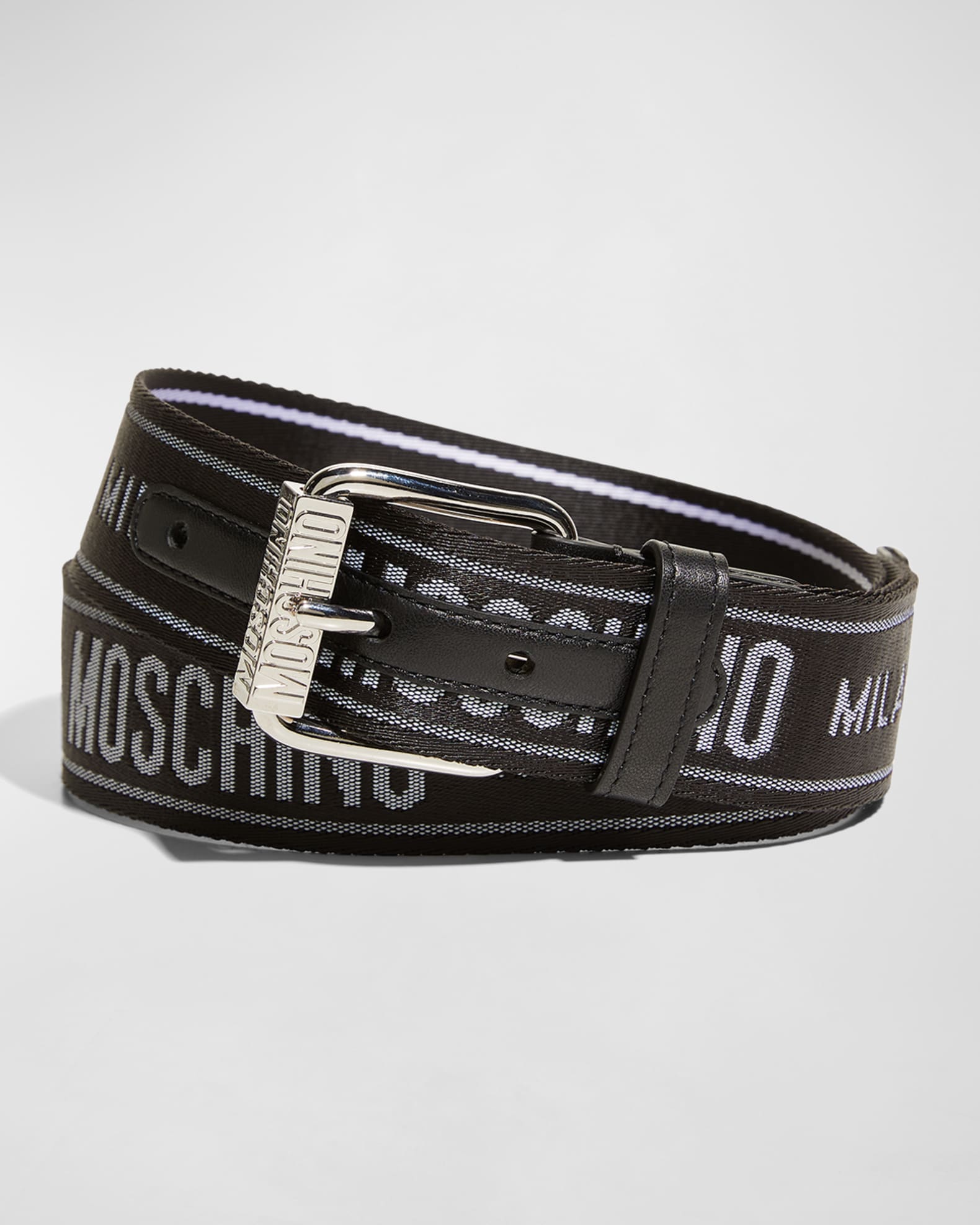 Moschino Men s Webbed Logo Belt