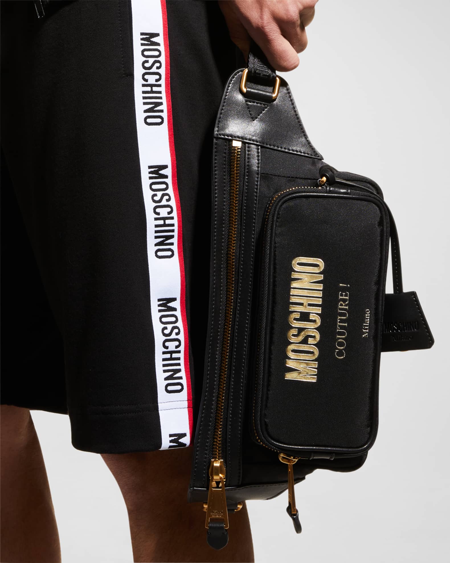 Moschino Men's Logo Belt Bag | Neiman Marcus