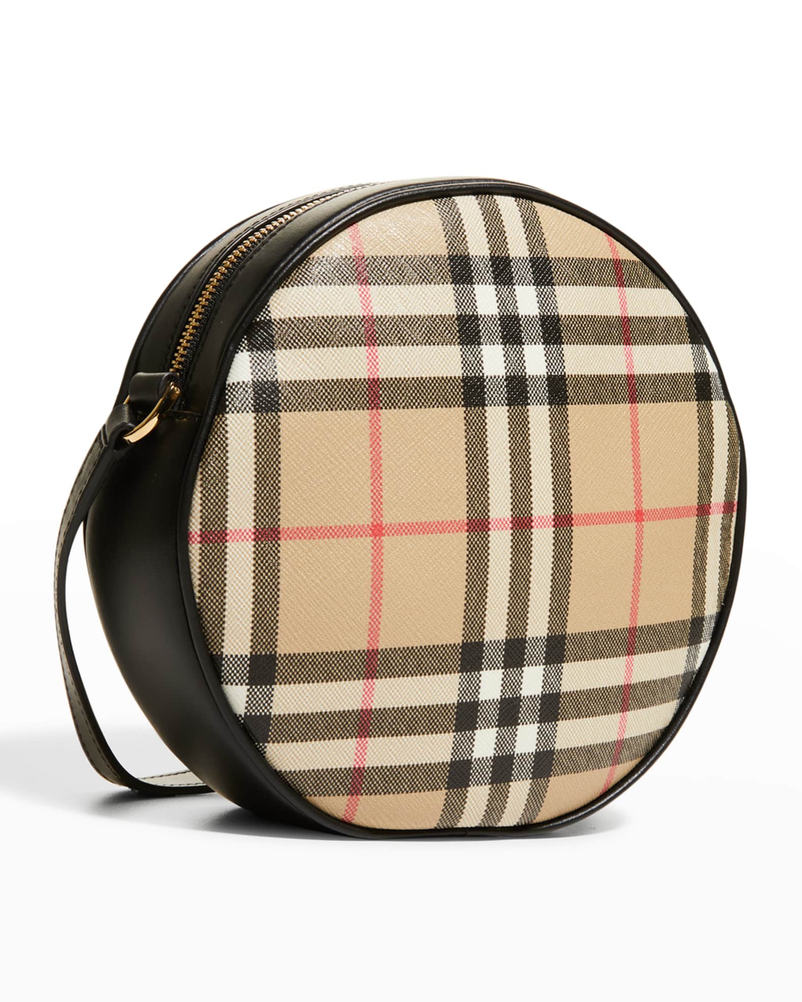 Burberry Louise Vintage Check Round Crossbody Bag Neiman Marcus