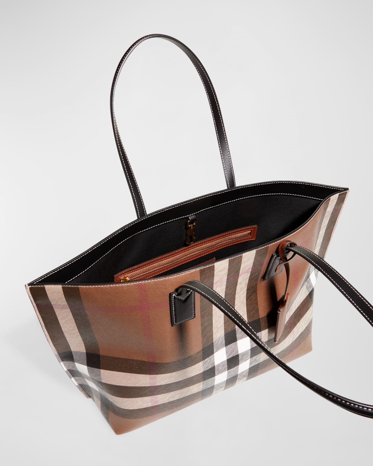 Burberry Check E Canvas Tote Bag Neiman Marcus