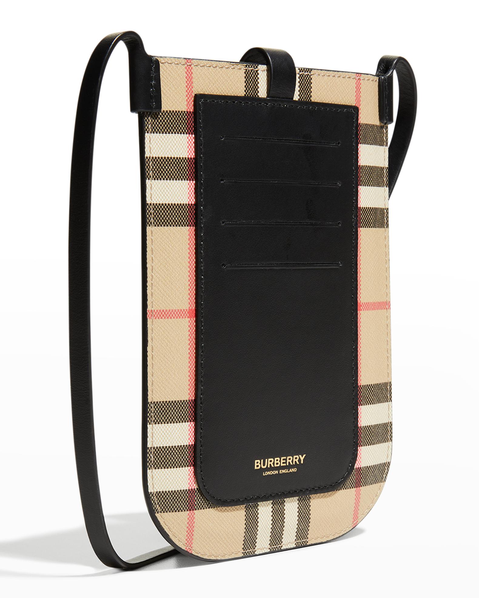 Burberry Anne Vintage Check Phone Crossbody Bag Neiman Marcus