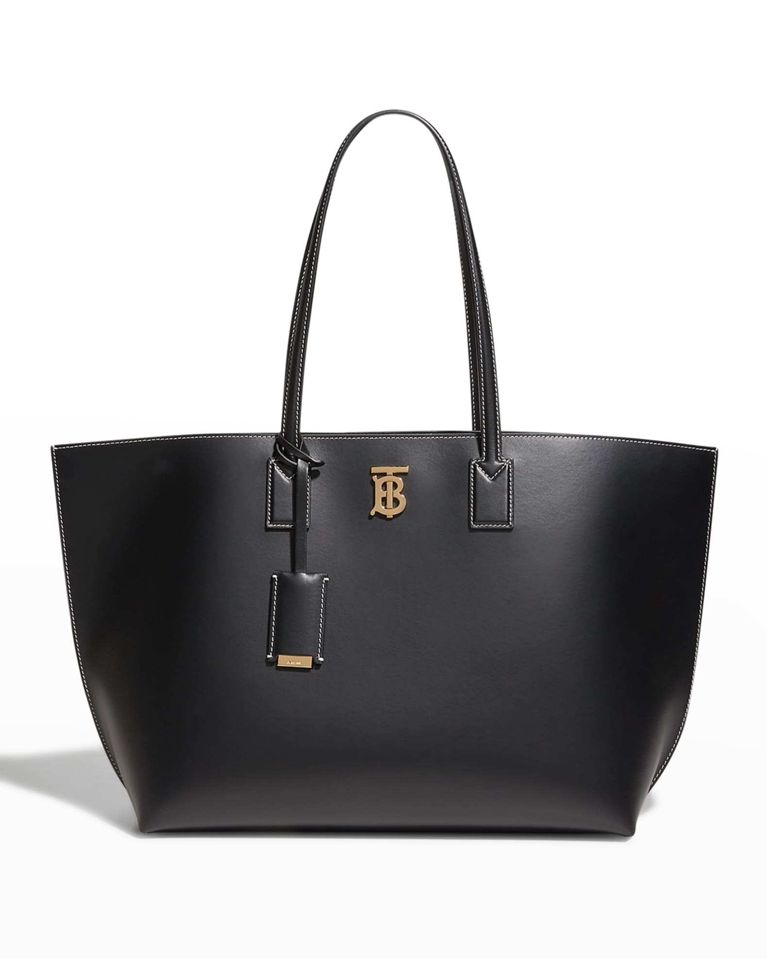 Burberry TB Smooth Leather Tote Bag | Neiman Marcus