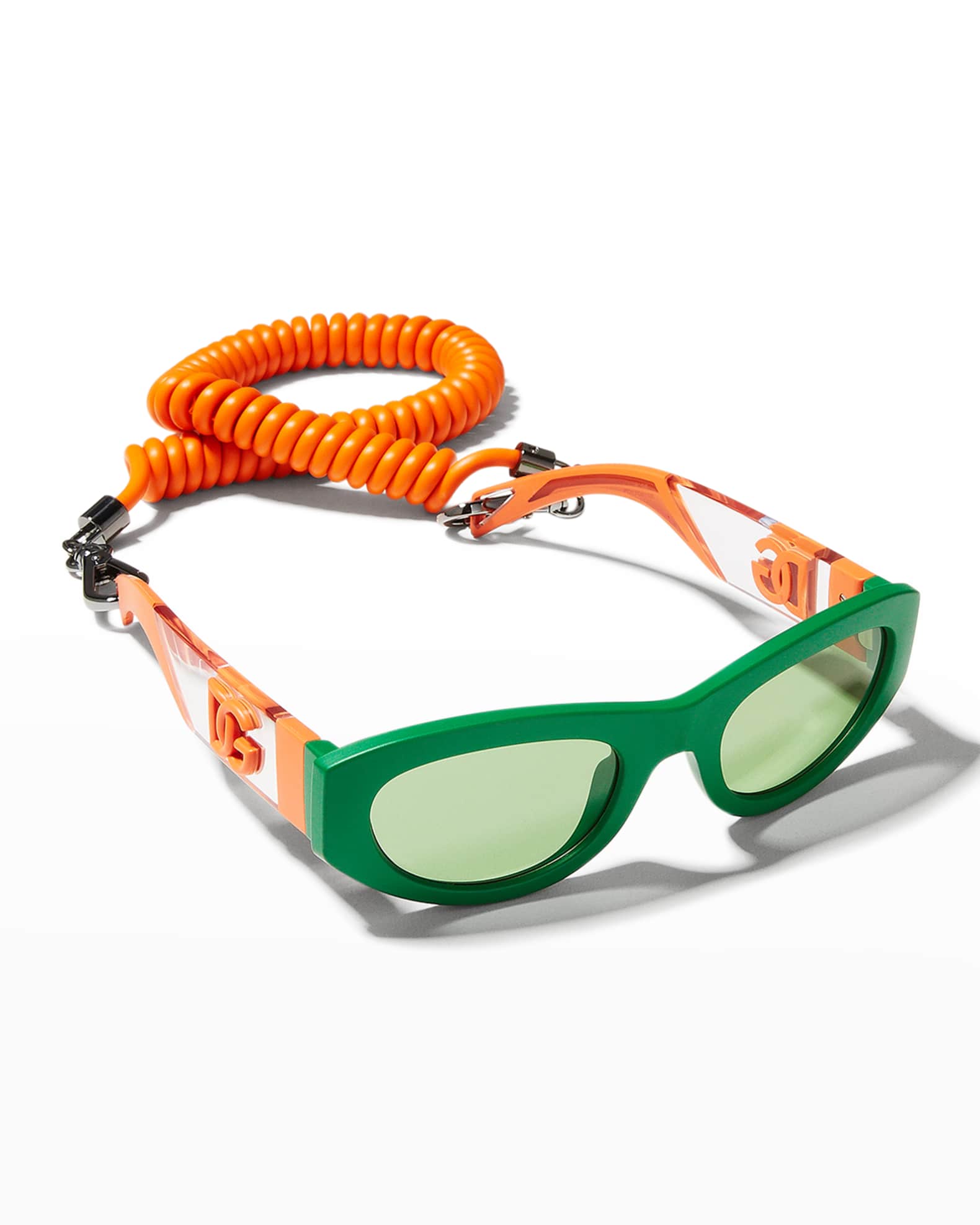 Dolce&Gabbana Men's DGLogo Sunglasses w/ Detachable Strap Neiman Marcus