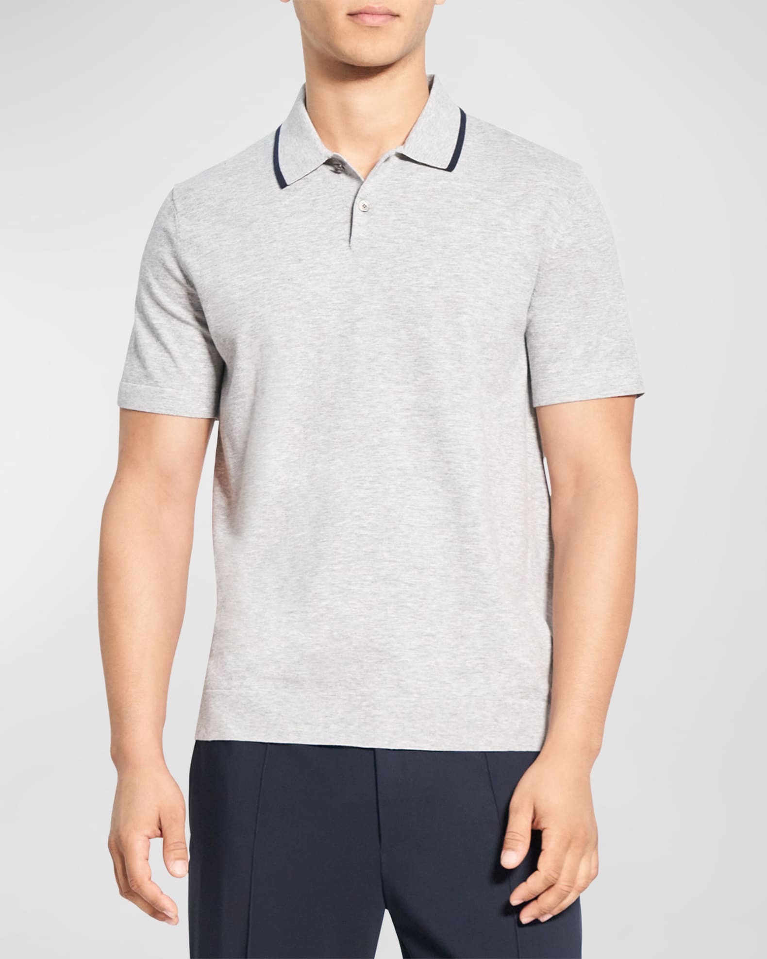 Theory Men s Goris Lightweight Knit Polo Shirt Neiman Marcus