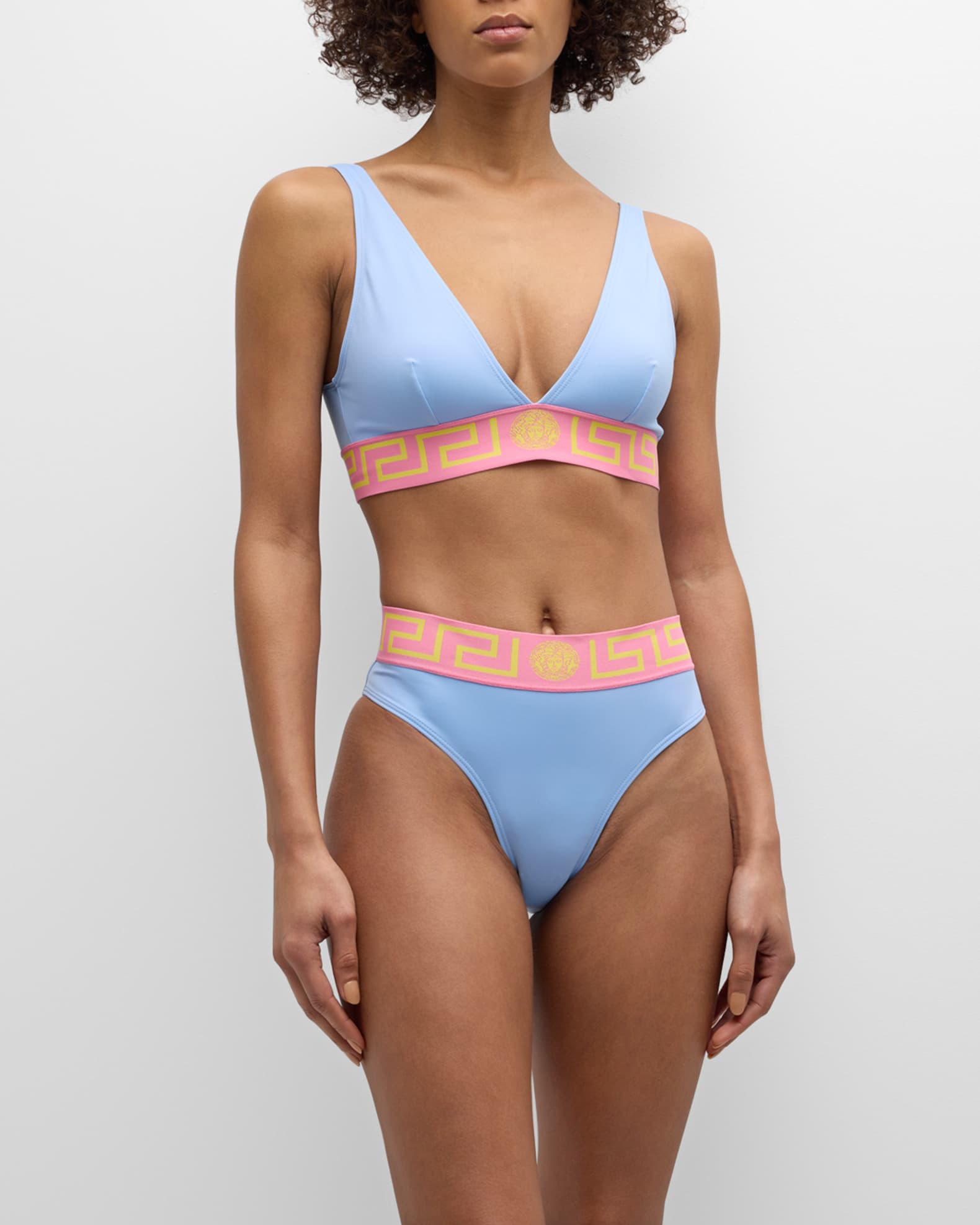 2025年新作アイテムが続々登場 Greca Border Two-Piece Swimsuit | Neiman Marcus 水着・ラッシュガード