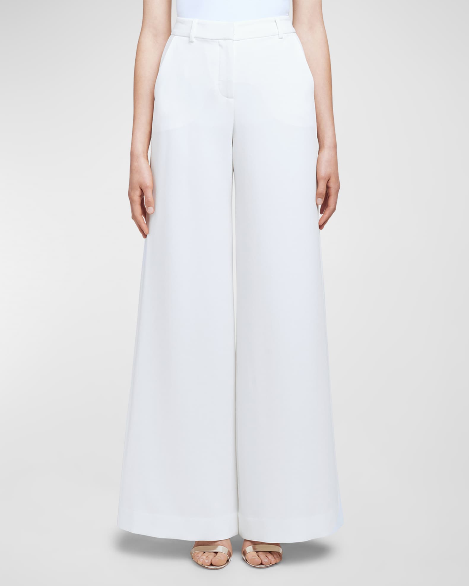 Gavin Wide-Leg Crepe Pants 1