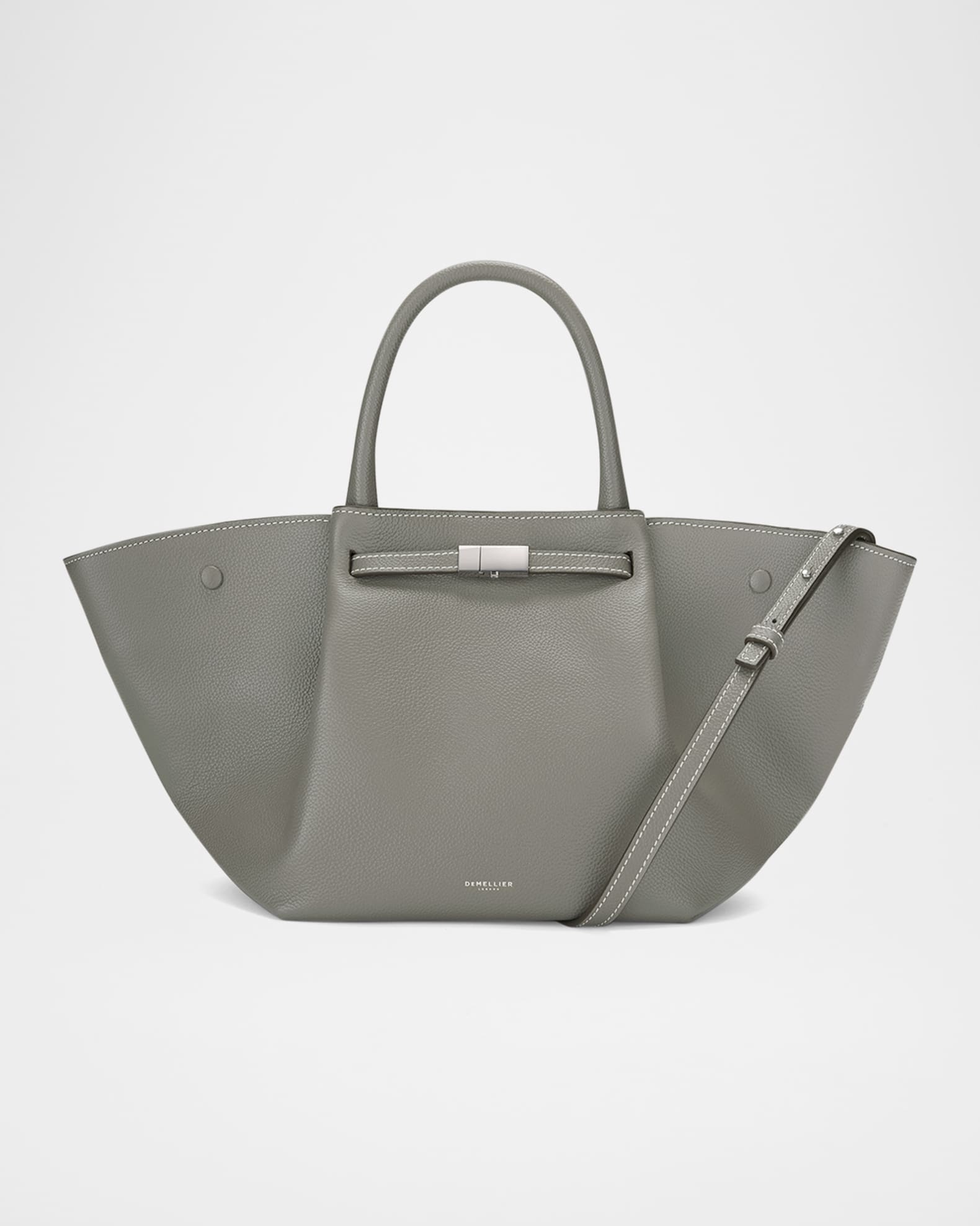 DeMellier Midi New York Buckle Leather Tote Bag Neiman Marcus
