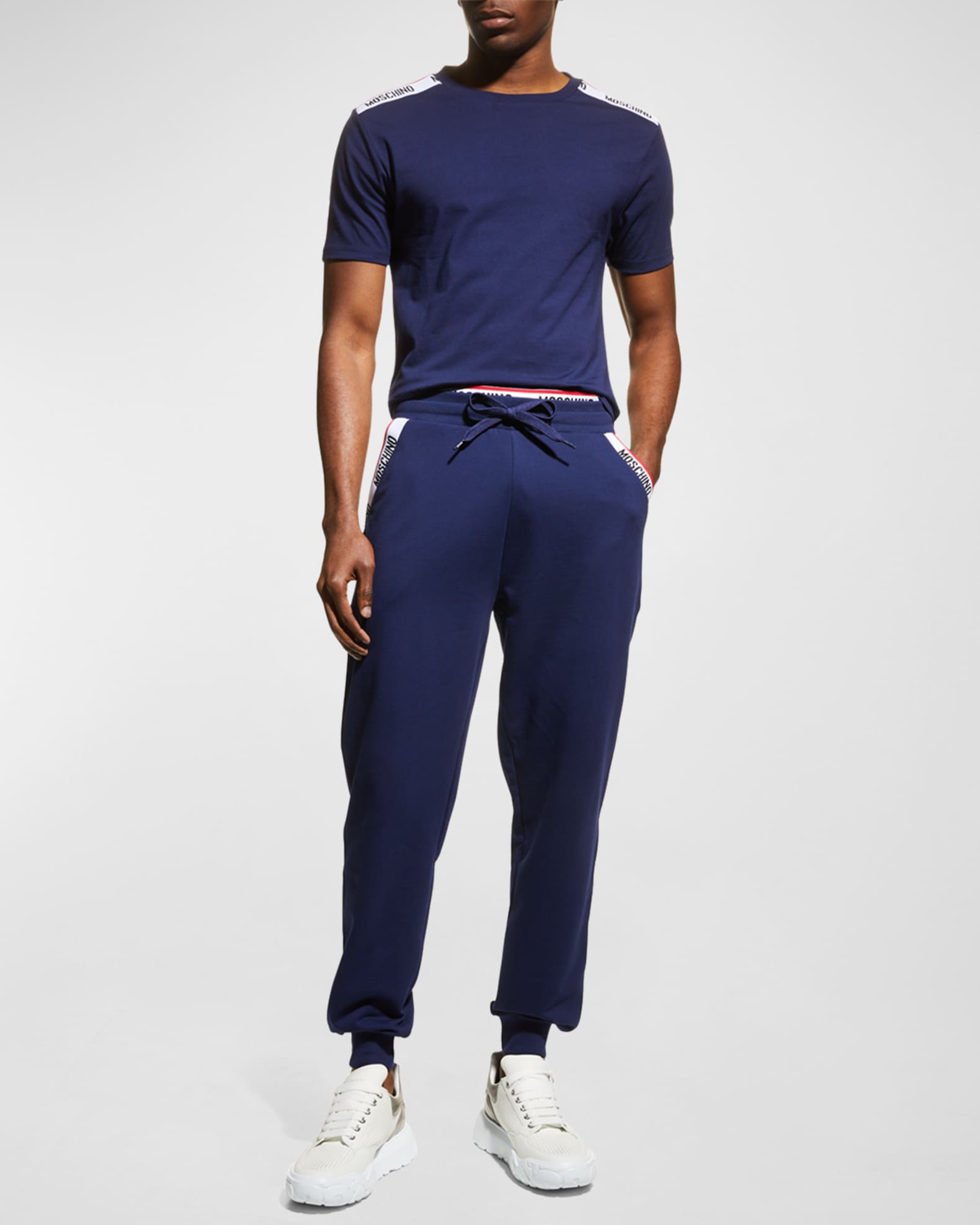 Moschino Men s Logo Trim Home Jogger Pants Neiman Marcus