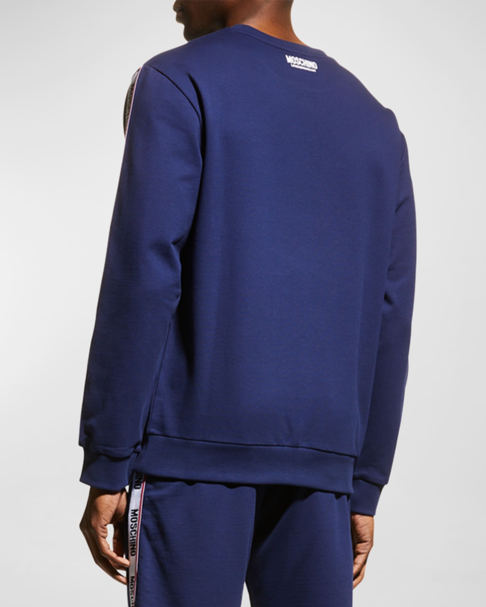 Moschino tape crew neck sweatshirt discount