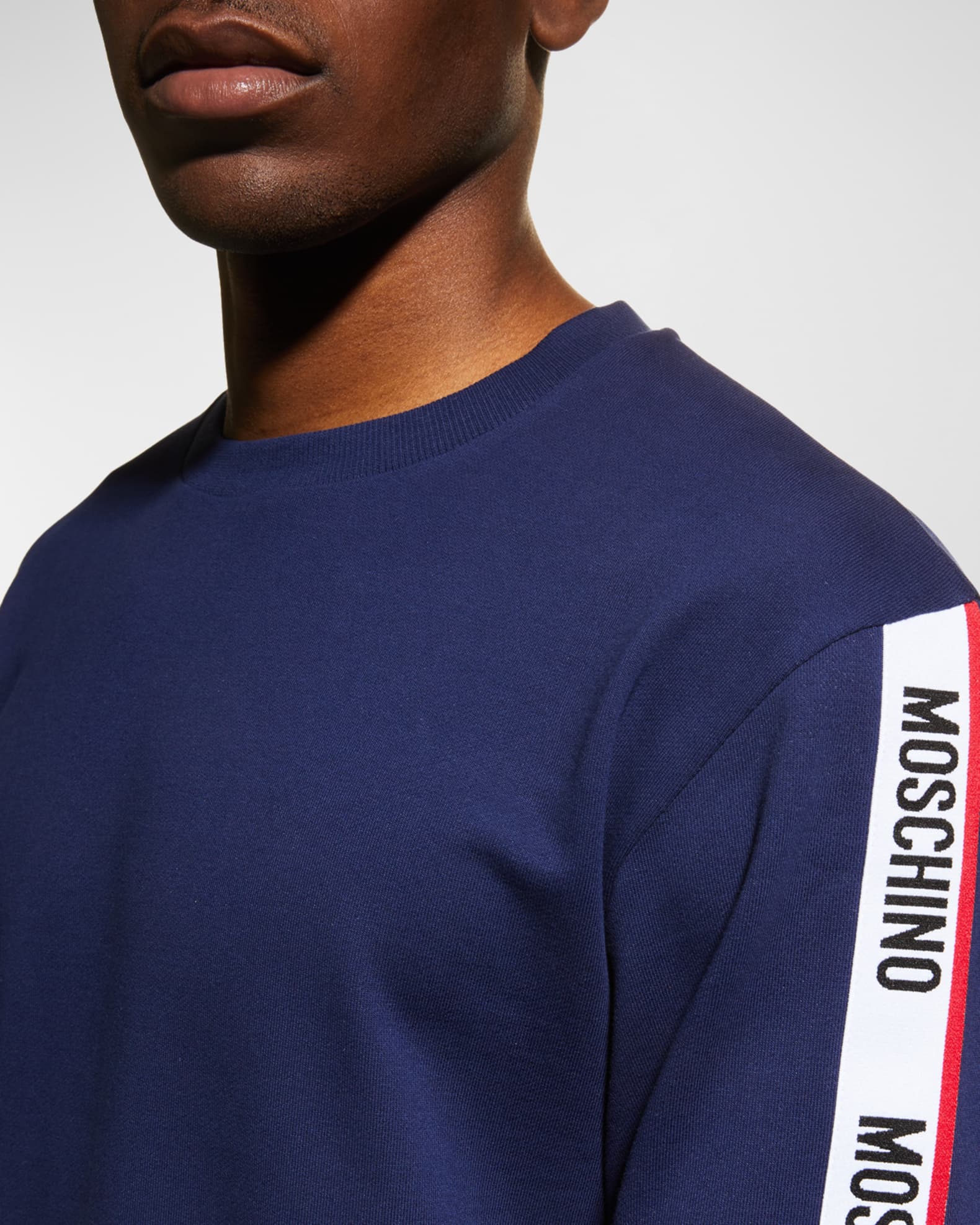 Moschino tape crew neck sweatshirt outlet