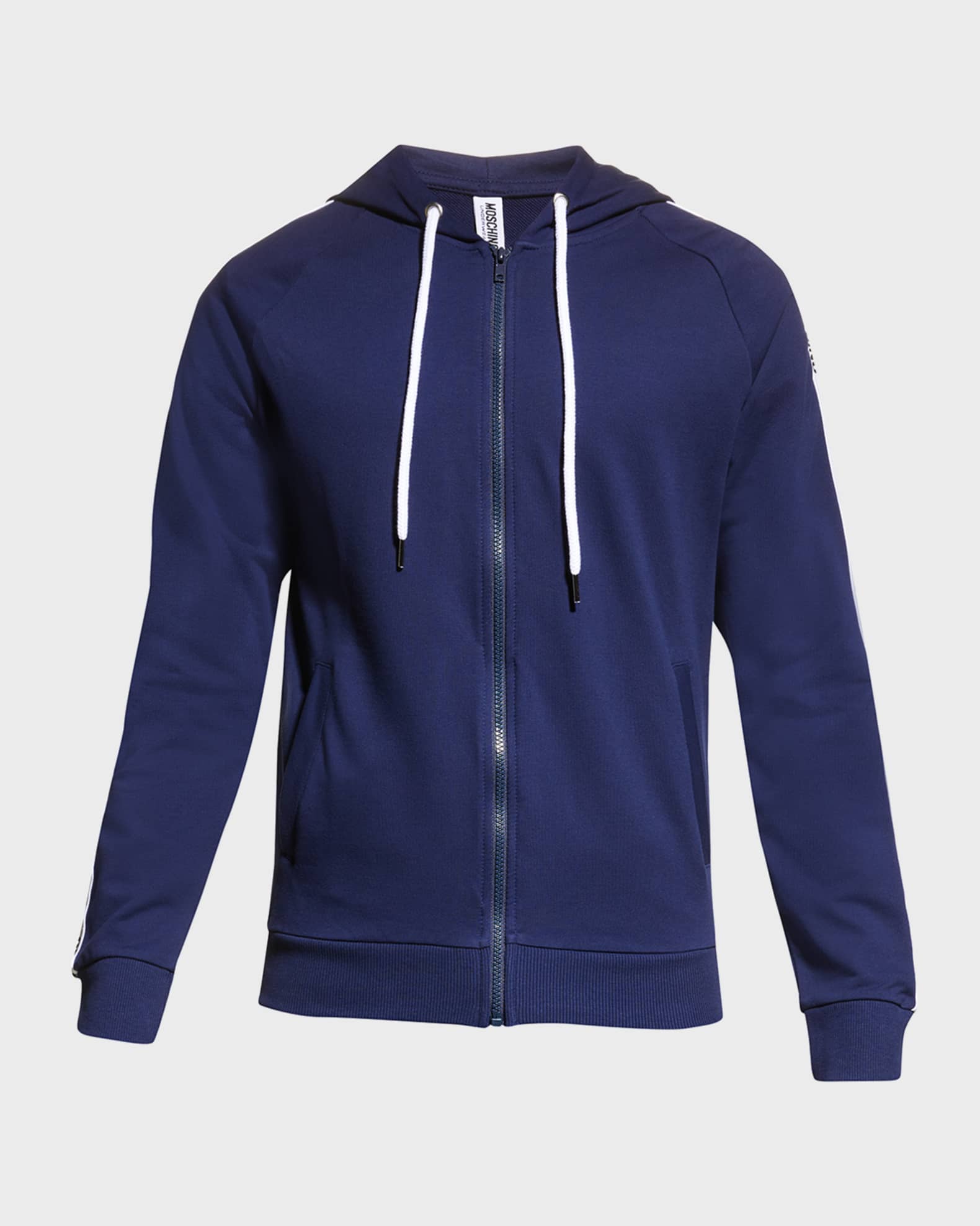 Men's Logo-Tape Raglan Zip Hoodie 0