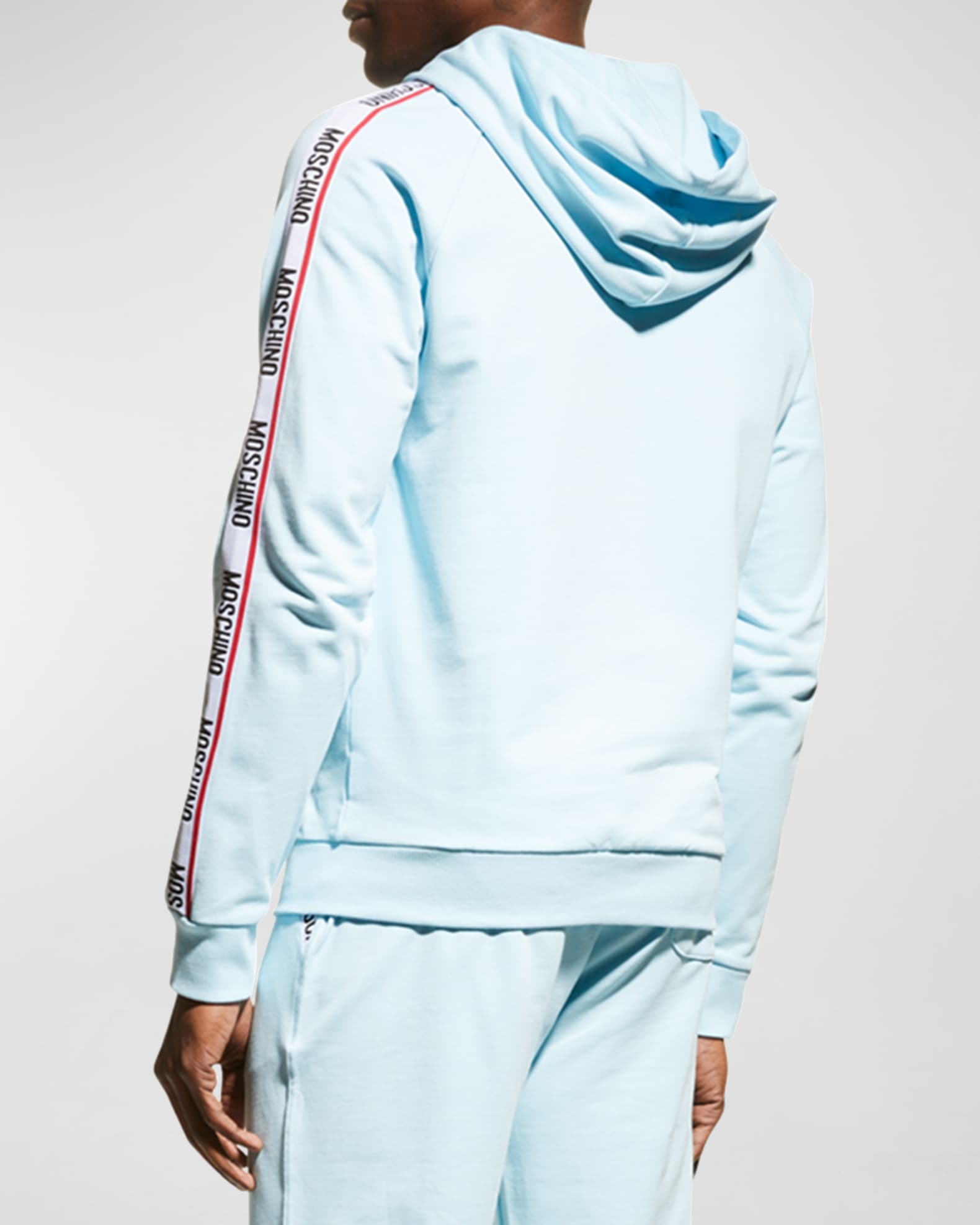 Moschino Men s Logo Tape Zip Hoodie Neiman Marcus