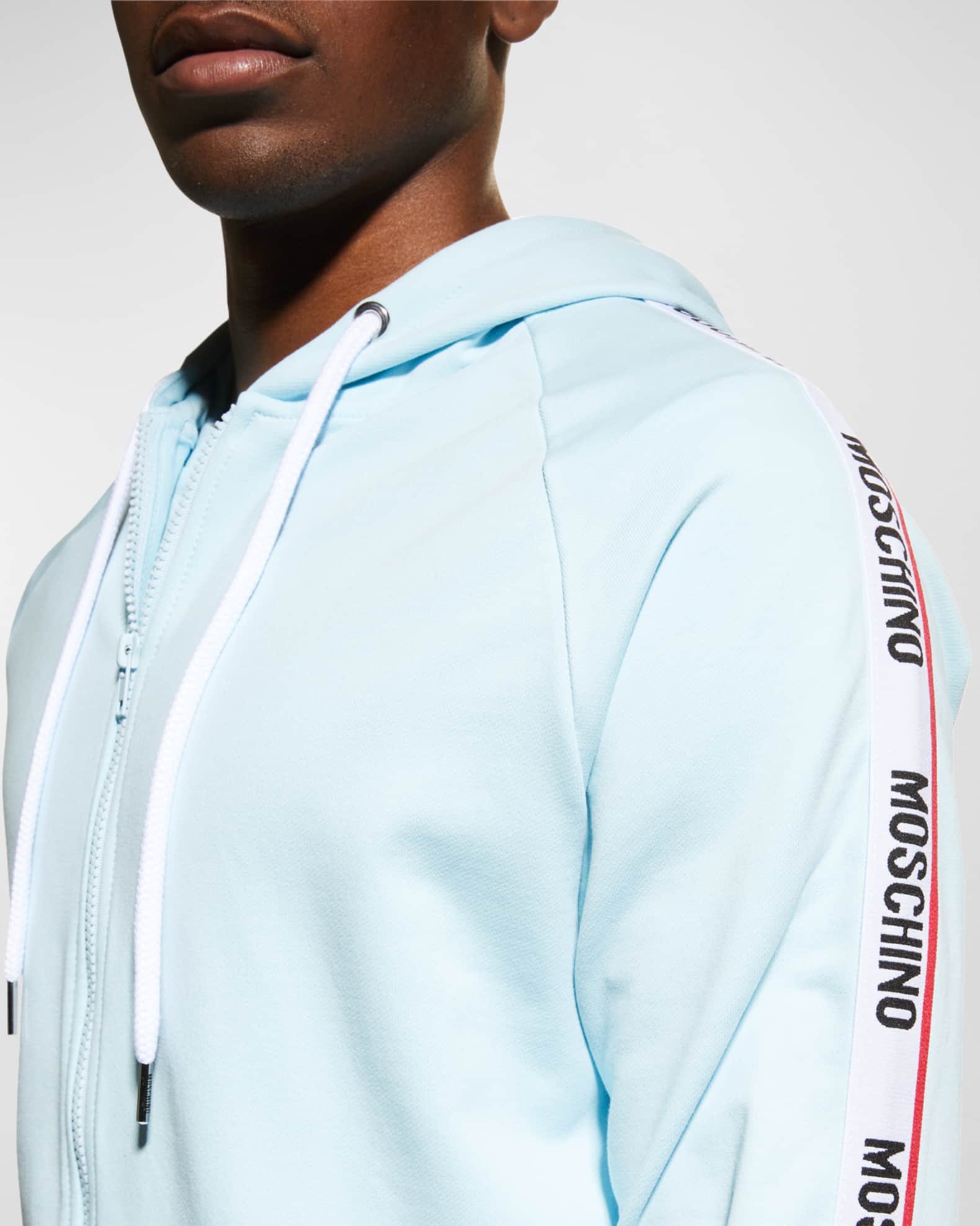 Men s Logo Tape Zip Hoodie