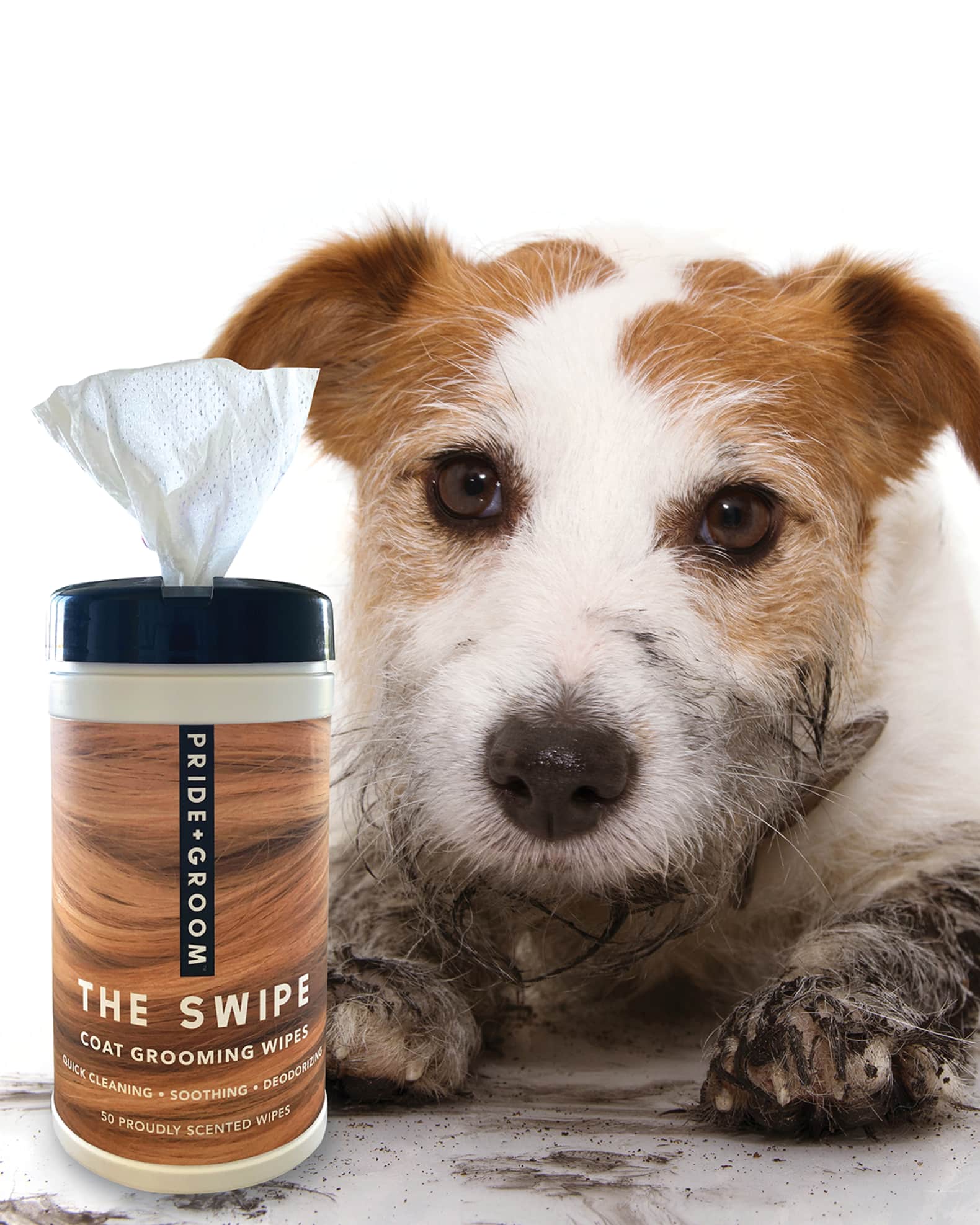 The Swipe Dog's Coat Grooming Wet Wipes, 50 Count 1