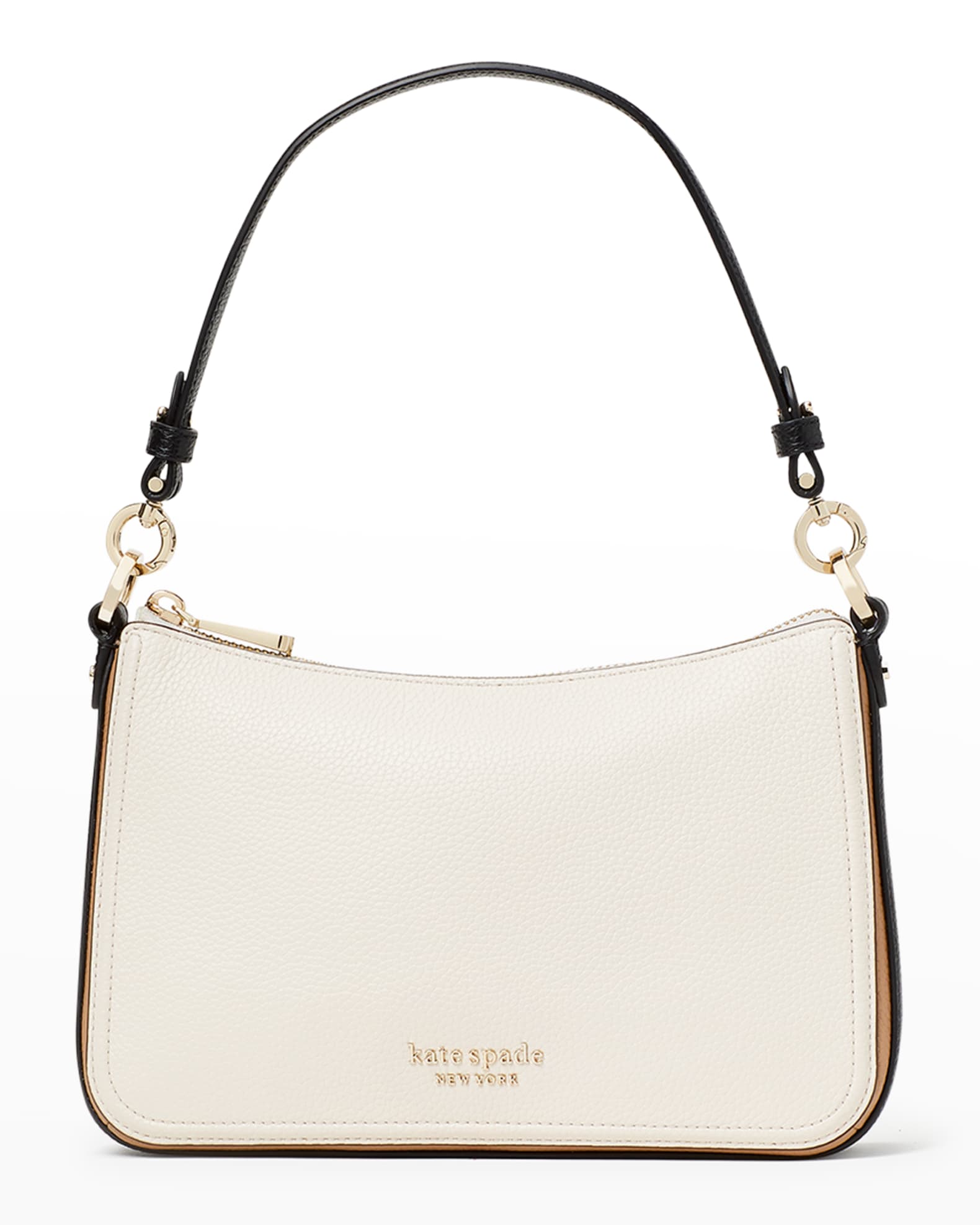 Kate Spade New York Hudson Colorblock Pebbled Leather Convertible Crossbody Bag - Parchment Multi