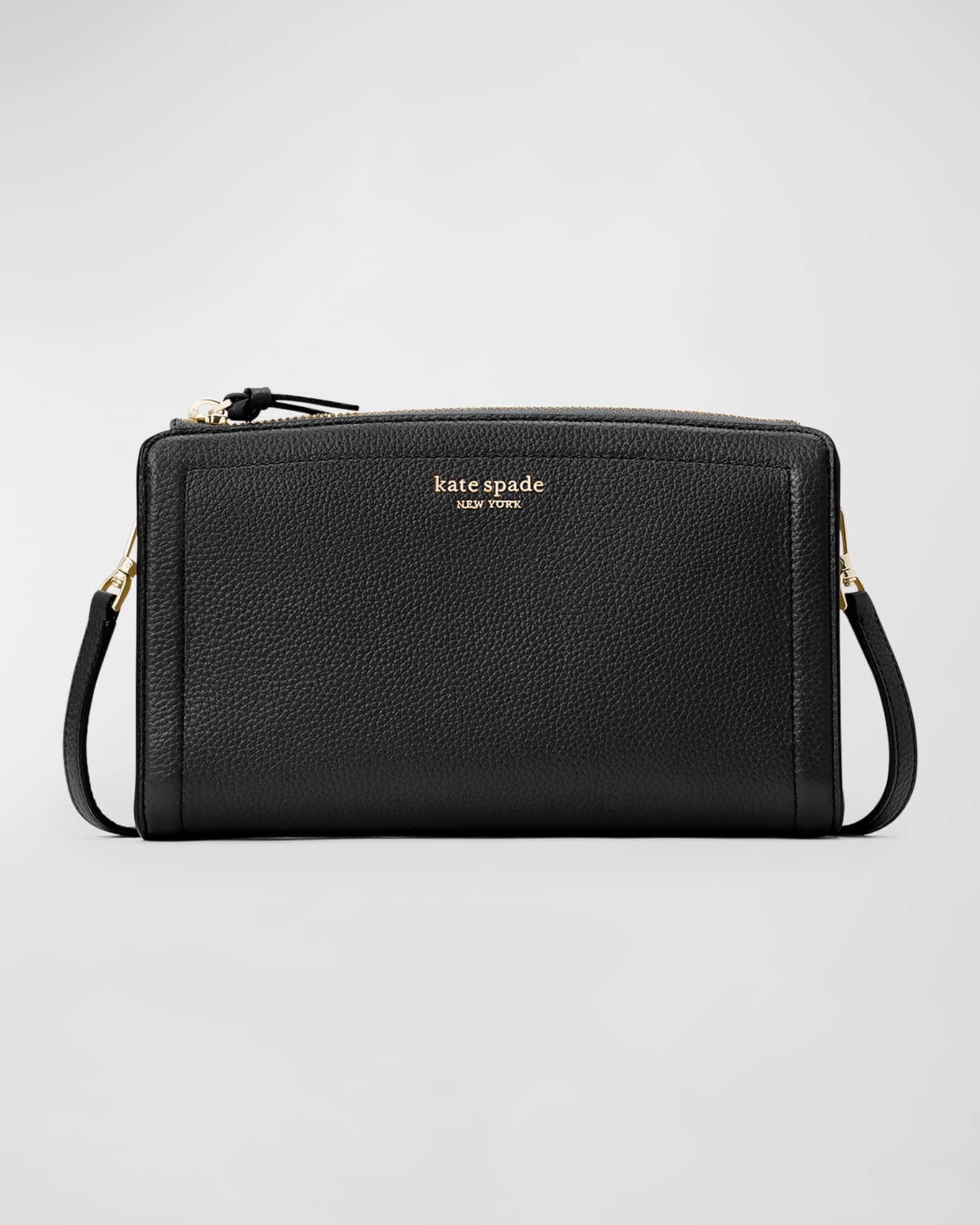 knott small pebbled leather crossbody bag | Neiman Marcus