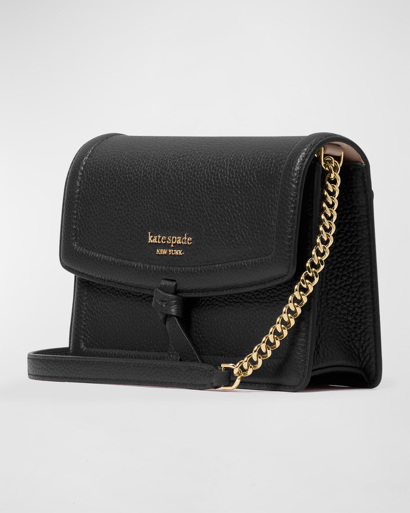 kate spade new york knott flap leather crossbody bag Neiman Marcus