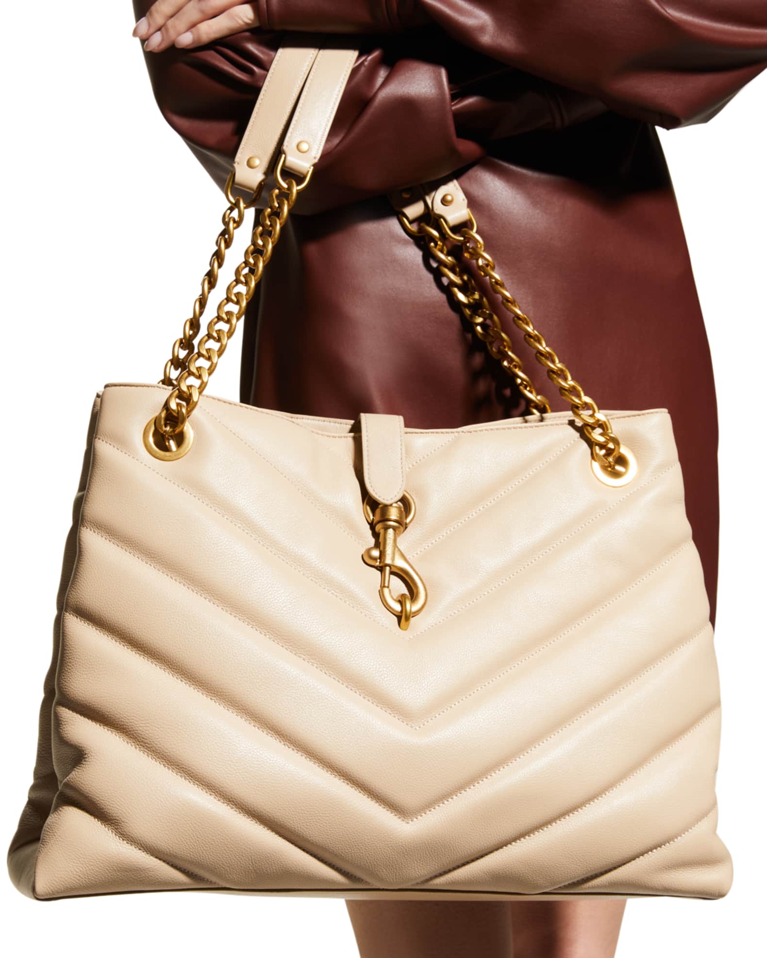 Rebecca Minkoff Edie Maxi Quilted Leather Tote Bag Neiman Marcus