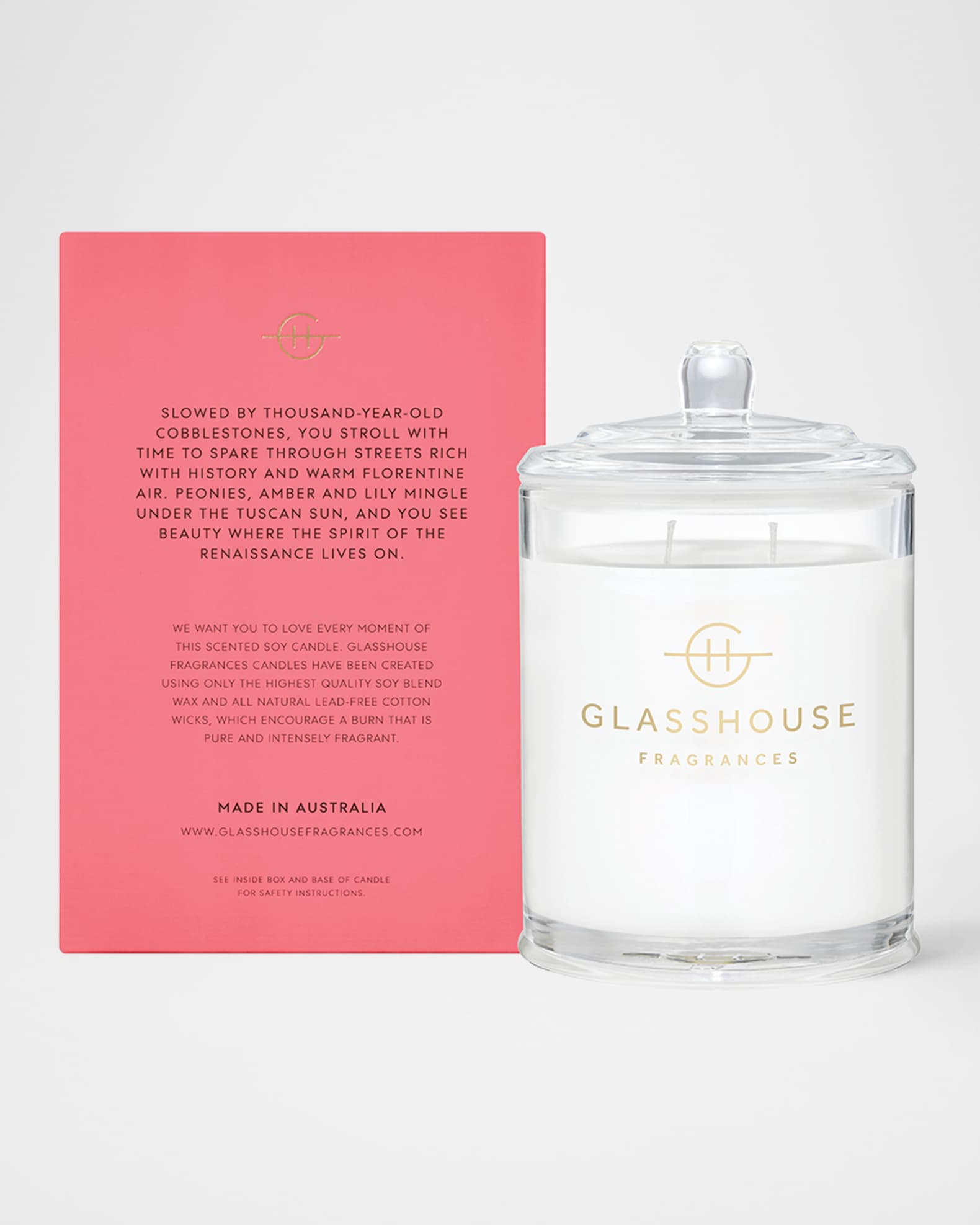 Glasshouse Fragrances Forever Florence Candle