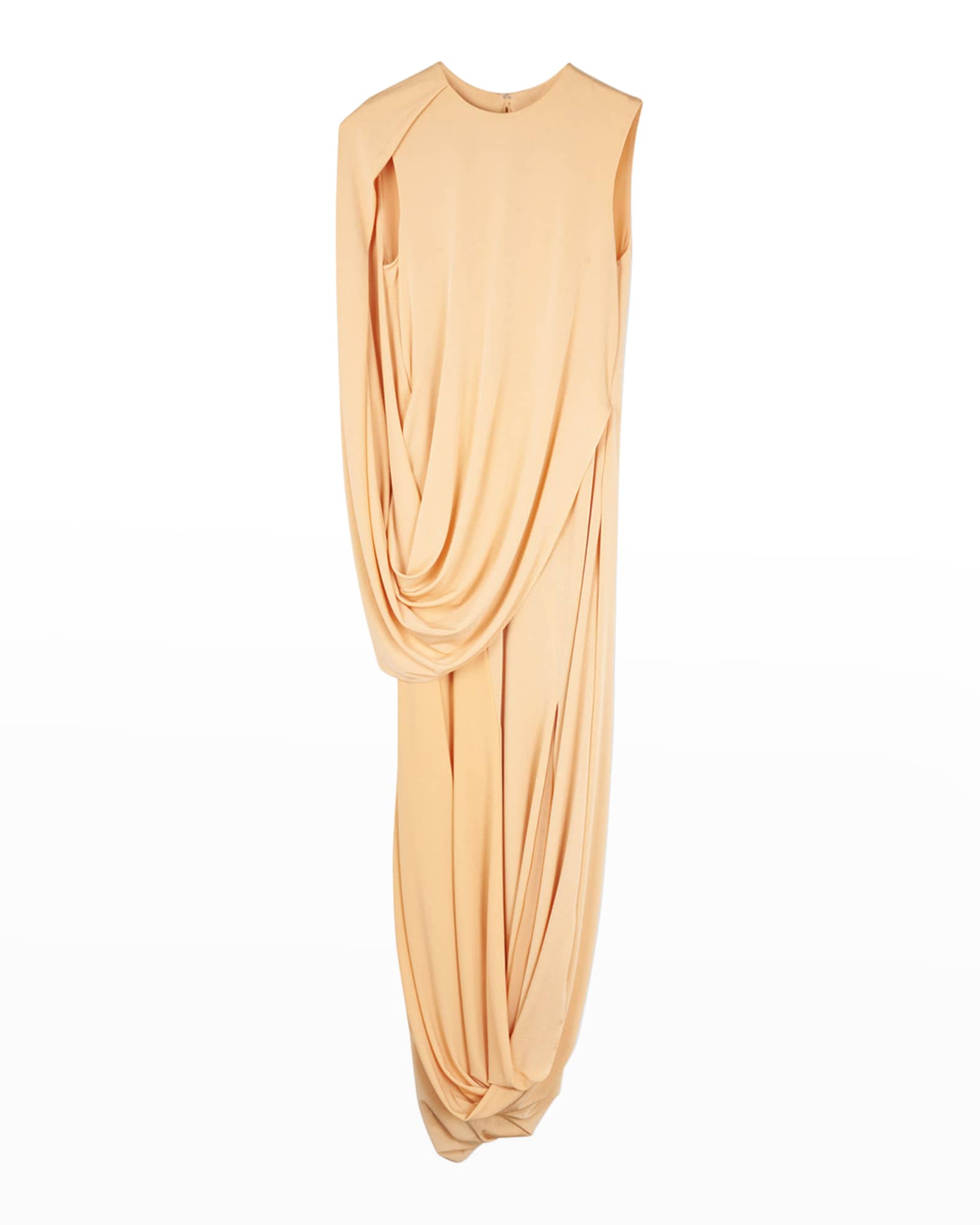 SIMKHAI Roxi Draped Jersey Midi Dress | Neiman Marcus