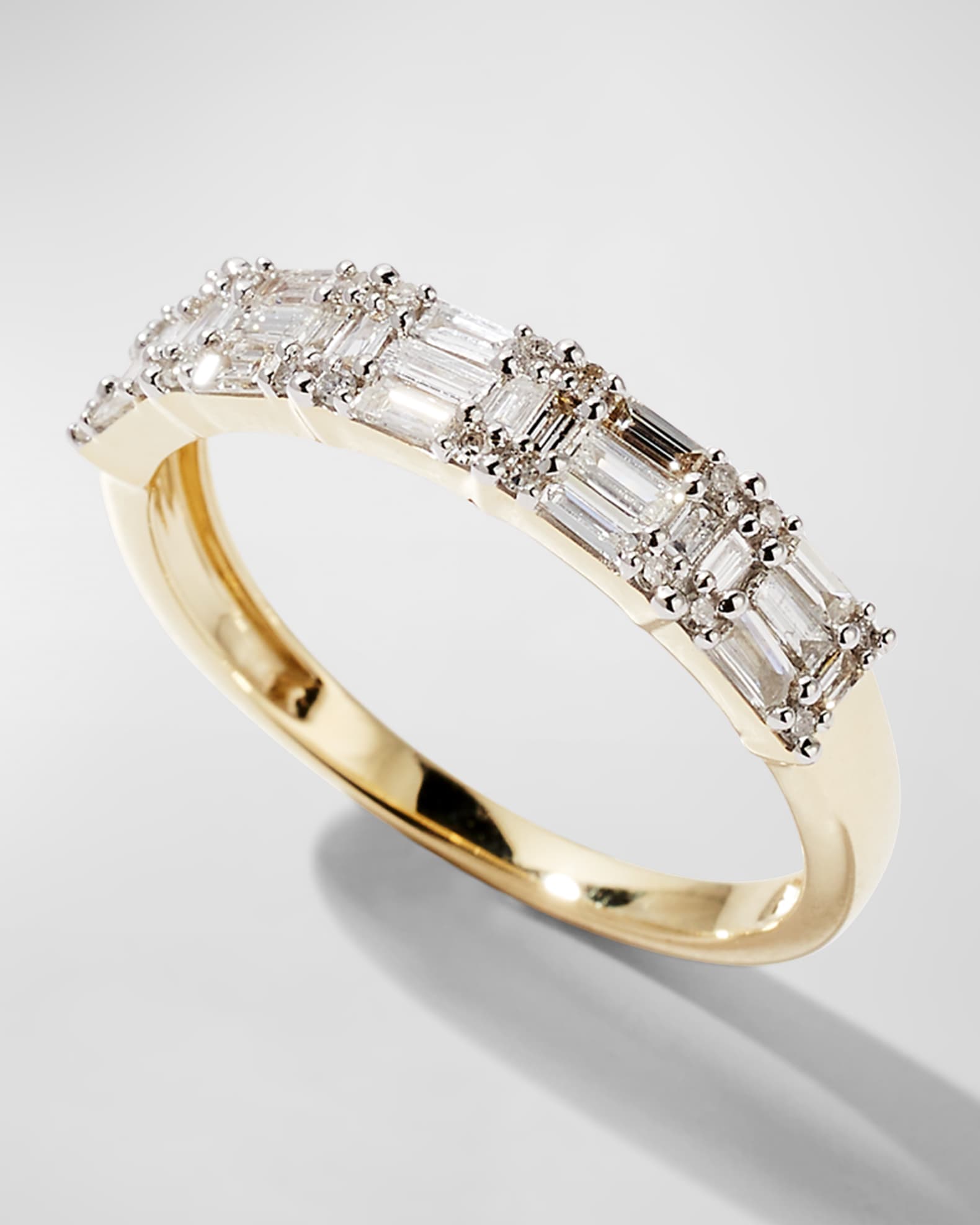 STONE AND STRAND Deluxe Shield of Strength Diamond Ring | Neiman Marcus