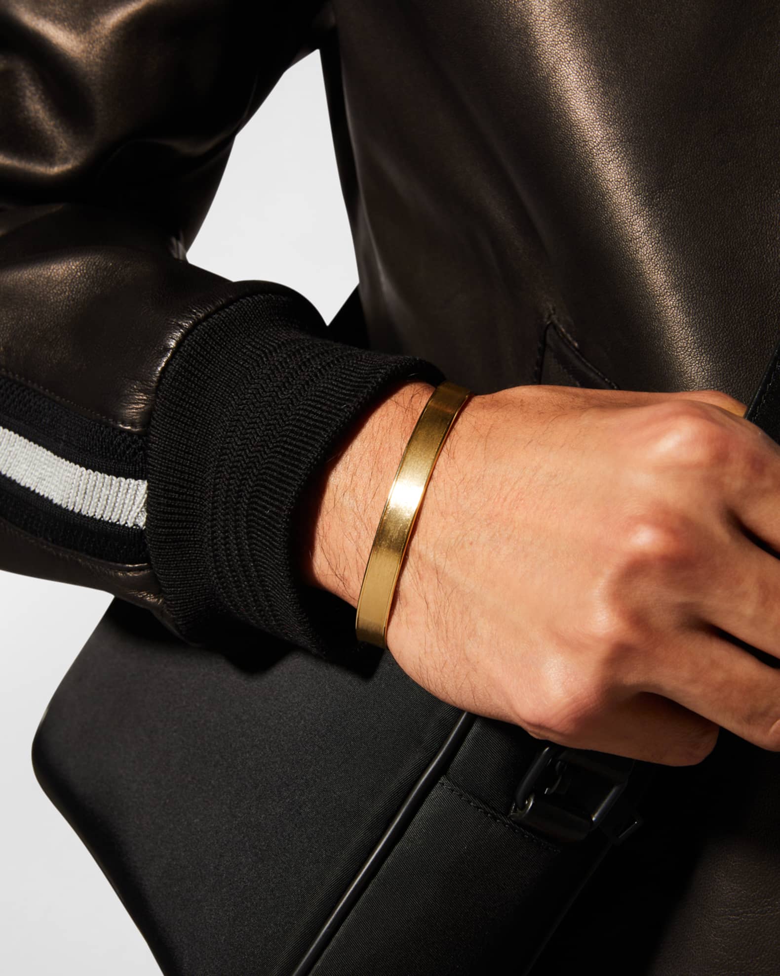 Marco Bicego 18k Unisex Uomo Engraved Wide Cuff Bracelet | Neiman Marcus