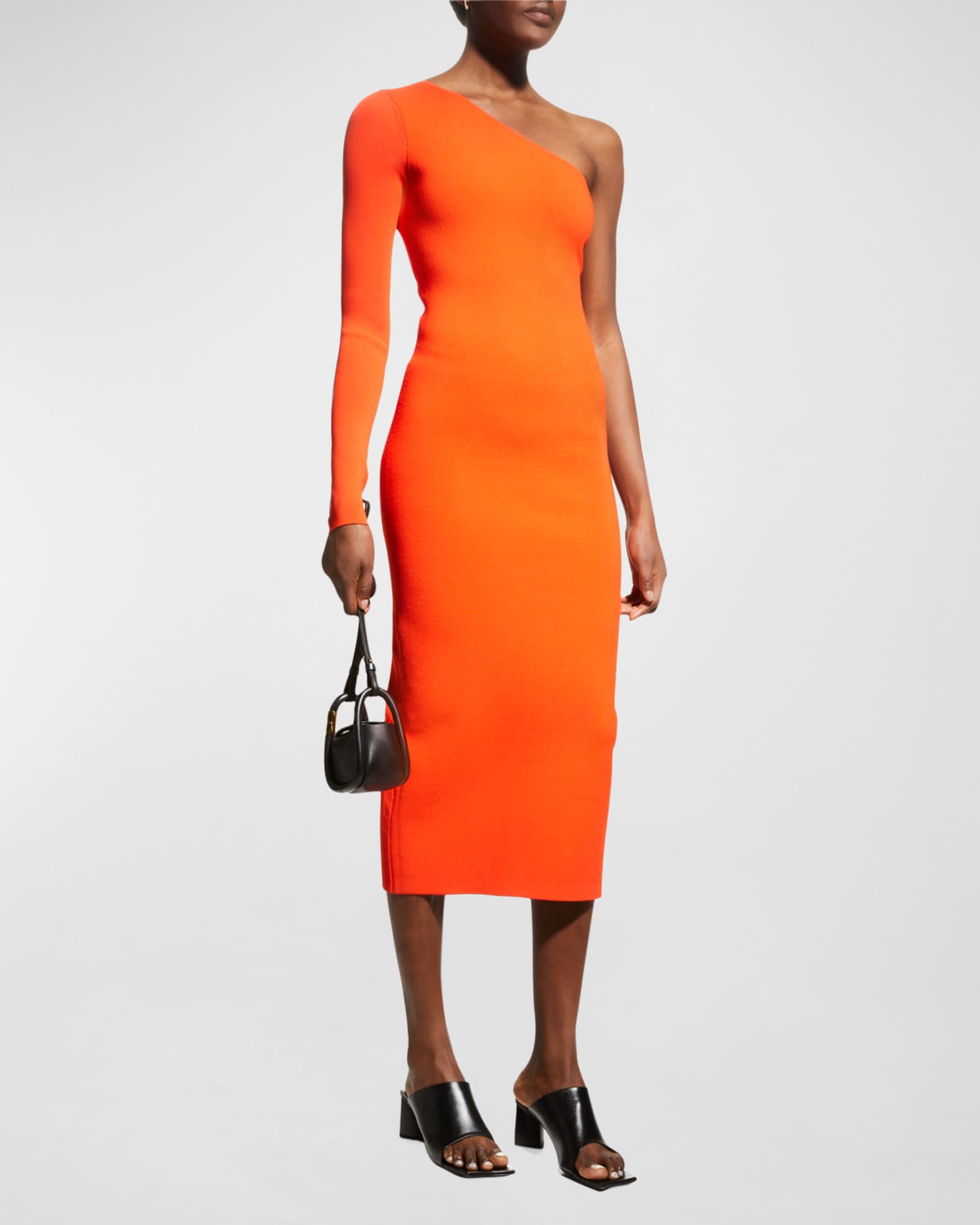 Victoria Beckham VB Body OneShoulder Midi Dress Neiman Marcus