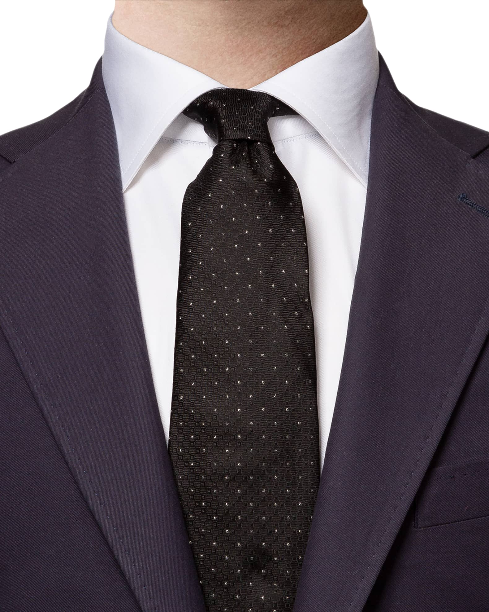 Eton Men's Pin Dot Silk Wedding Tie Neiman Marcus