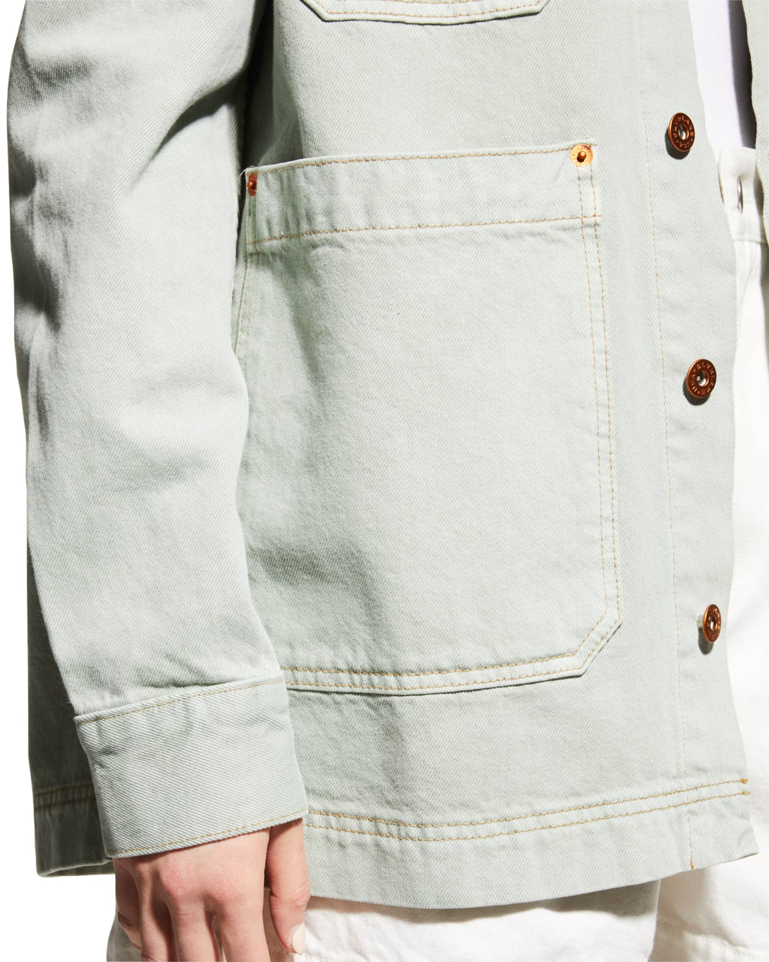 SLVRLAKE Oversized Patch Pocket Utility Jacket Neiman Marcus