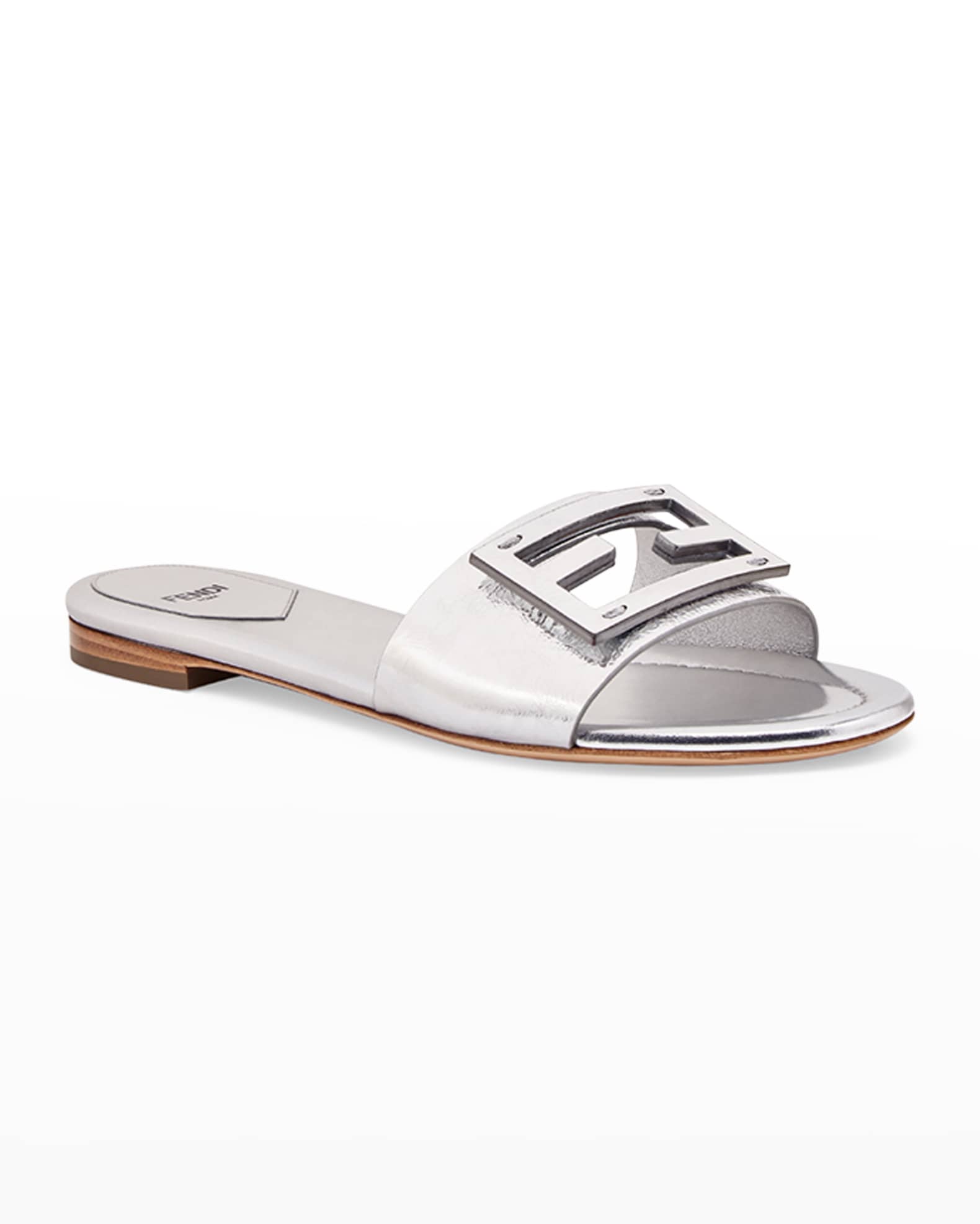 Baguette FF Tube Metallic Medallion Flat Sandals 1