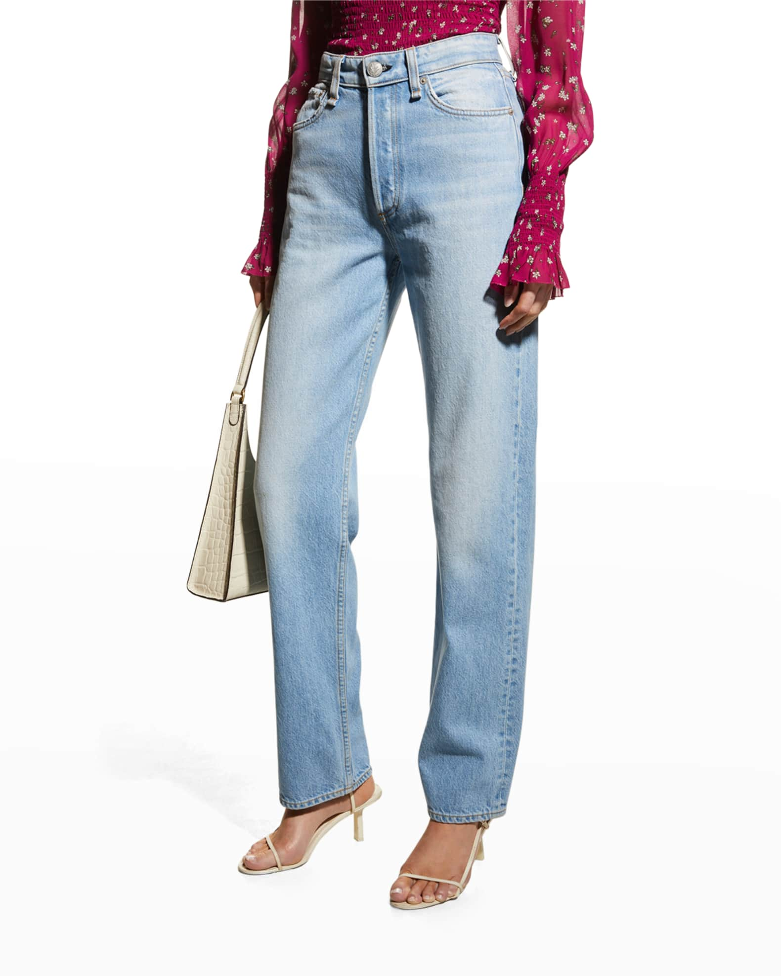 Rag & Bone Alex High-Rise Straight Leg Denim Jeans | Neiman Marcus