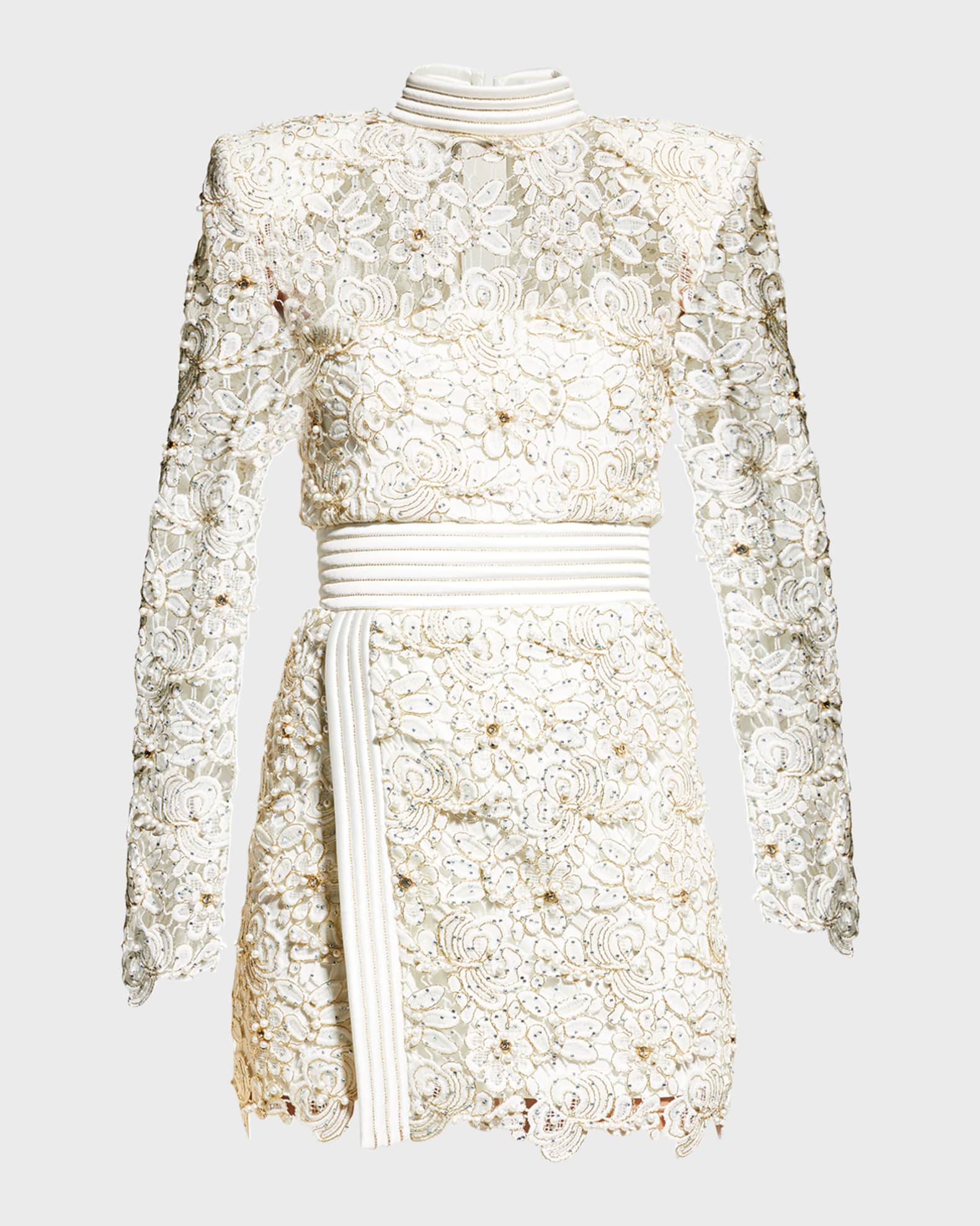 ZHIVAGO Angelus Floral Embroidered LongSleeve Mini Dress Neiman Marcus