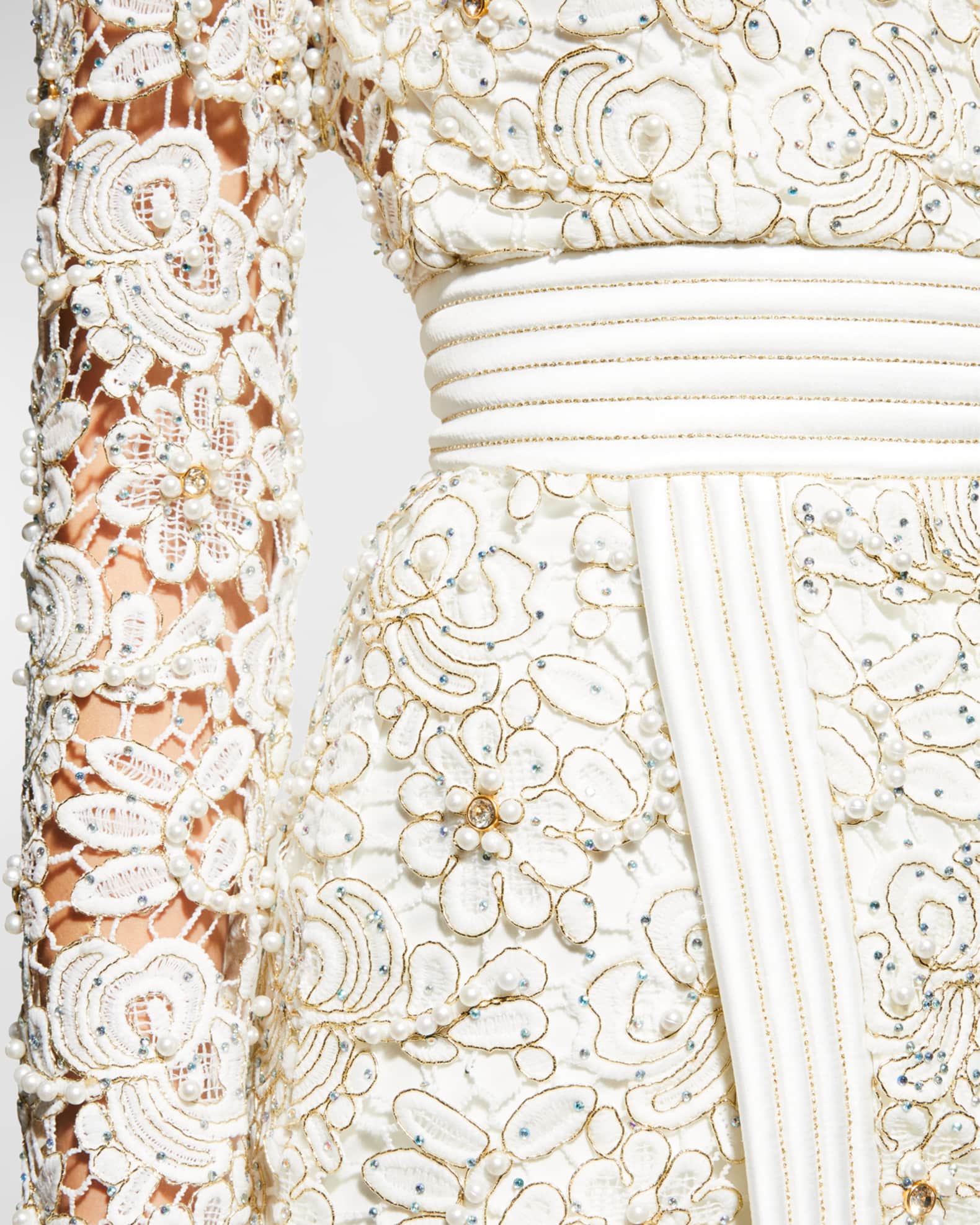 ZHIVAGO Angelus Floral Embroidered LongSleeve Mini Dress Neiman Marcus