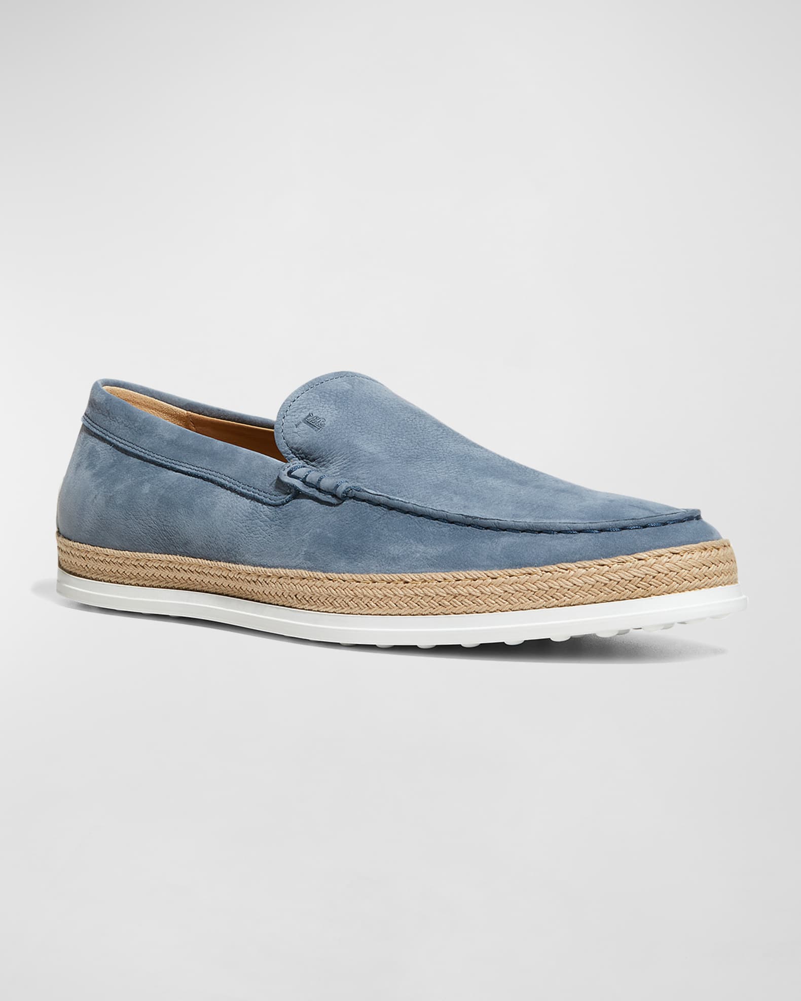 Men's Nuova Pantofola Comma Rafia TV Suede Loafers 1