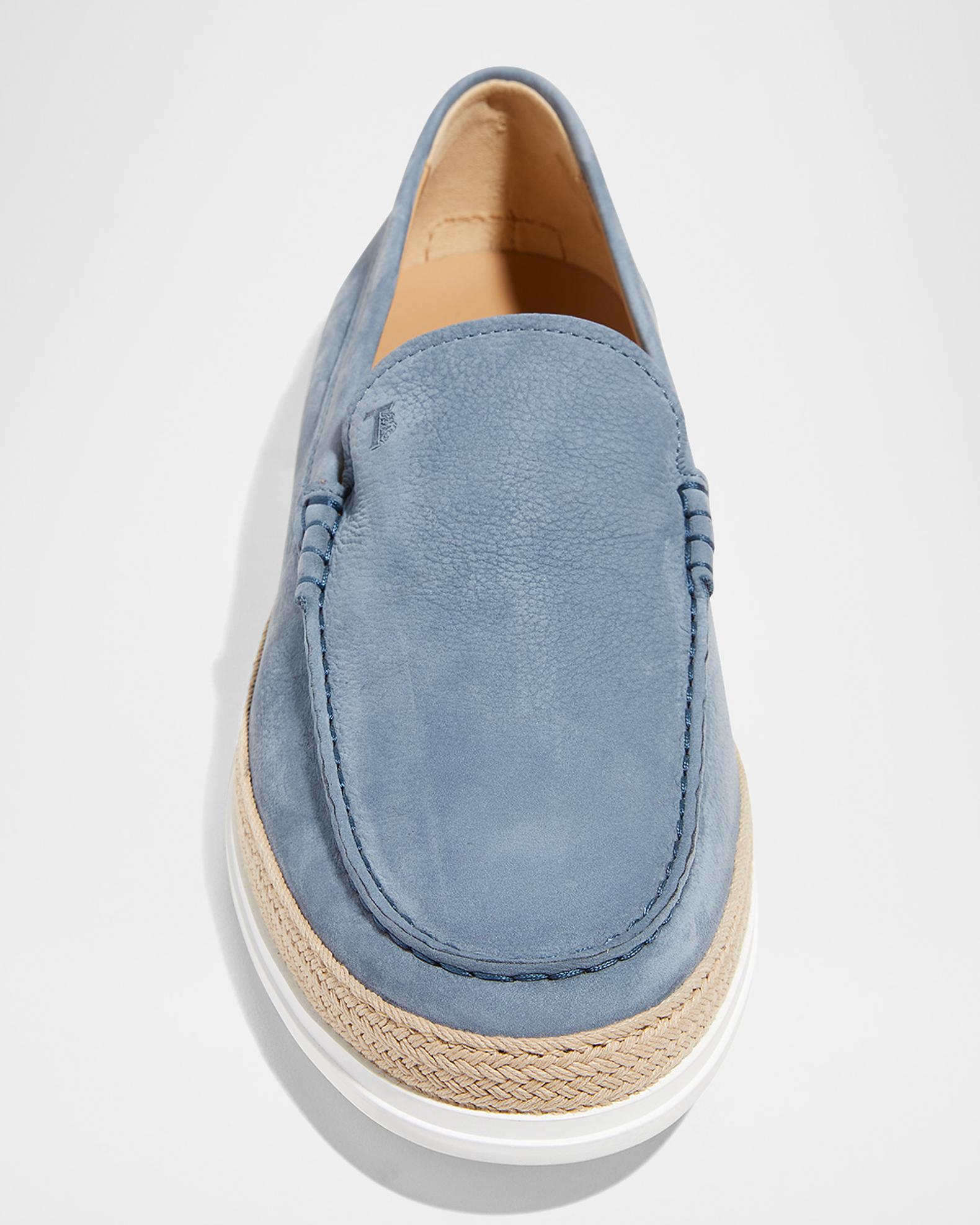 Tod's Men's Nuova Pantofola Comma Rafia TV Suede Loafers | Neiman