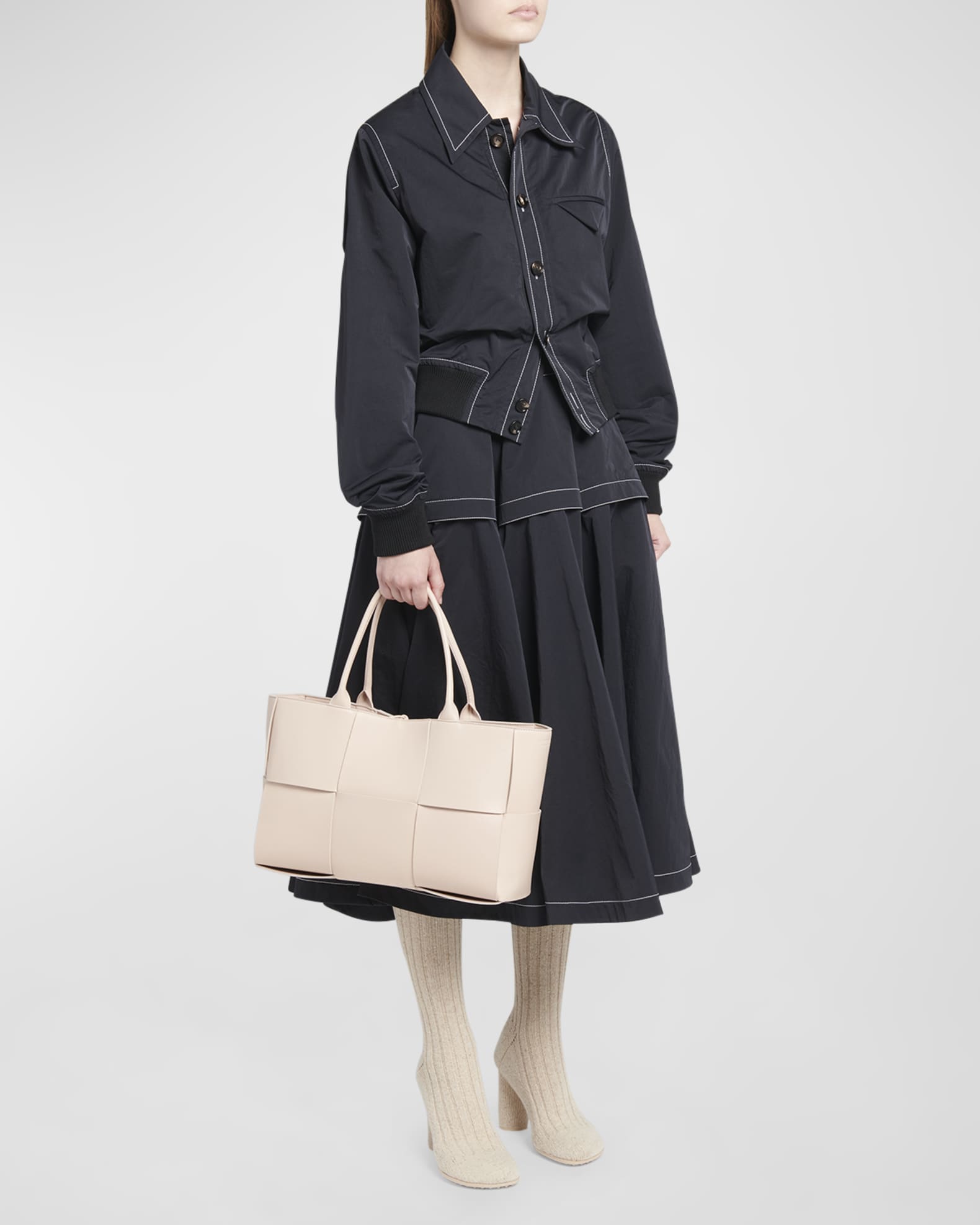 Bottega Veneta Arco Medium Intrecciato Napa Tote Bag | Neiman Marcus