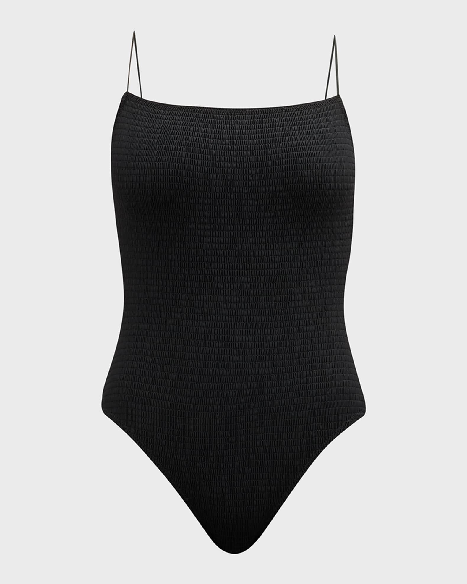 Tory burch smocked one piece swimsuit deals