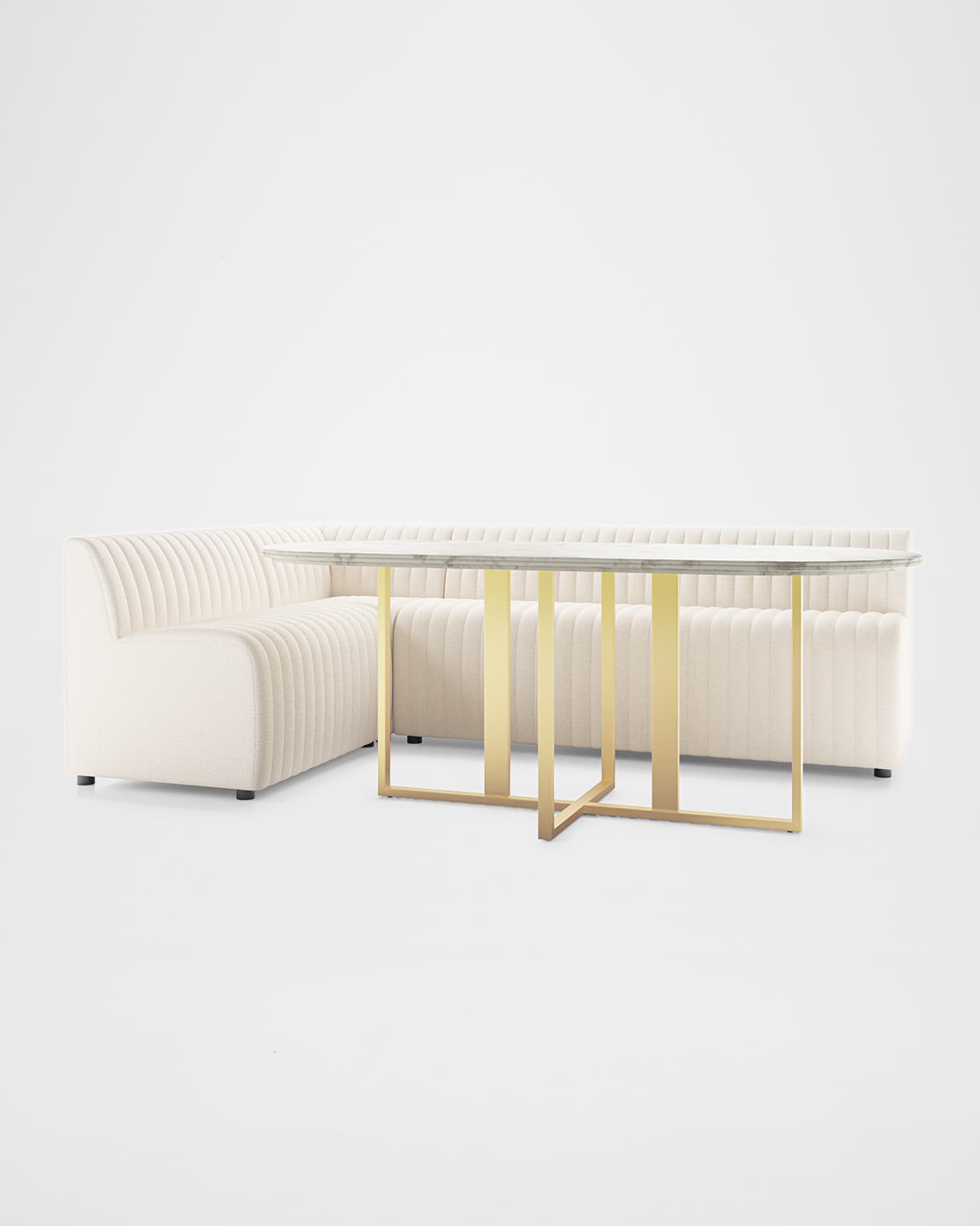 Augustine L-Shaped Dining Banquette, 100" 0