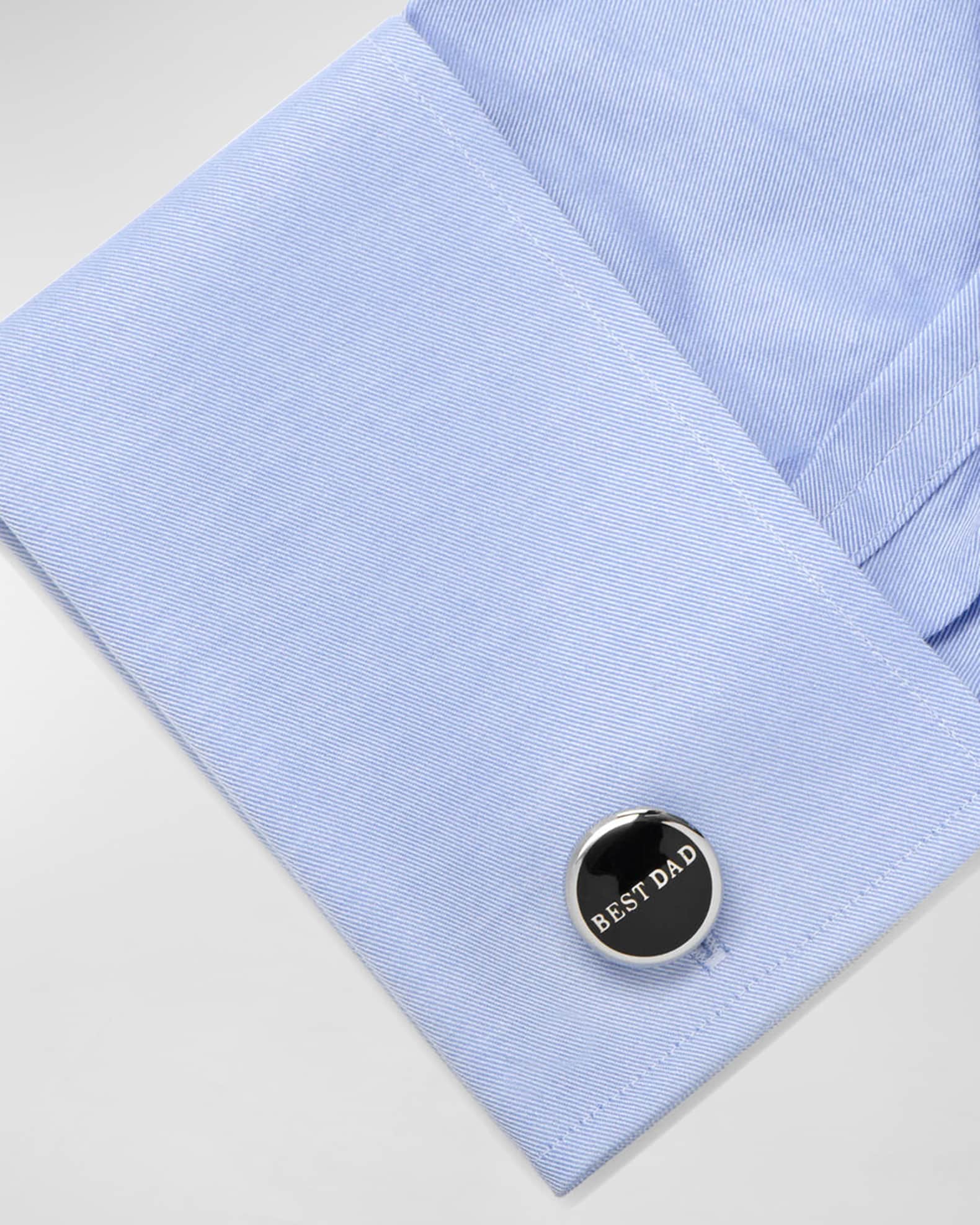 Best Dad Black Stainless Steel Cufflinks 1