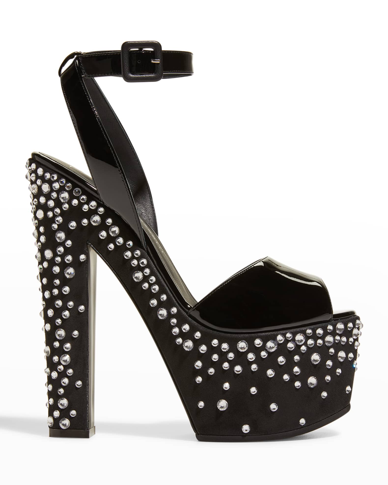 black studded platforms