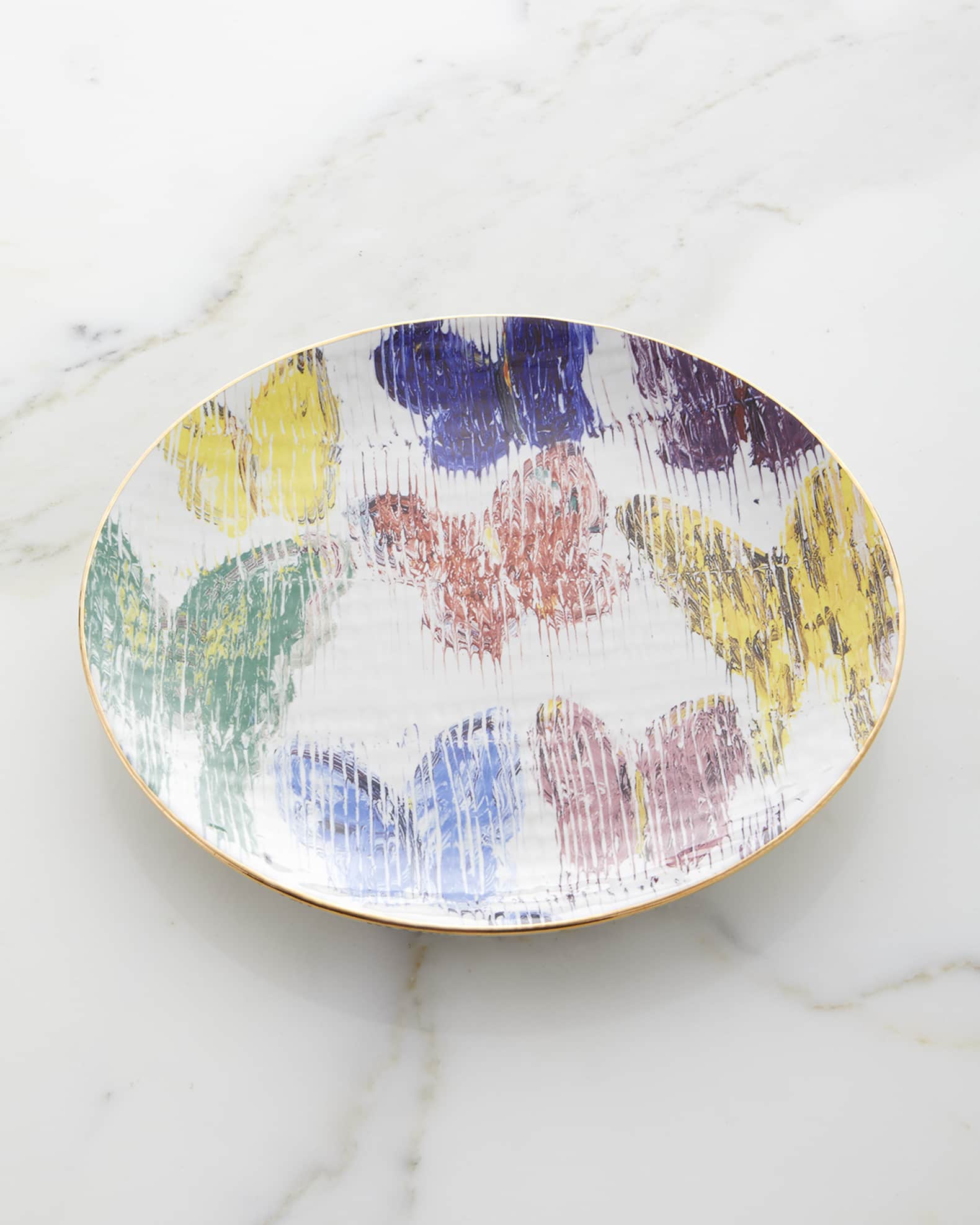Butterfly Salad Plate with Gold Rim 0
