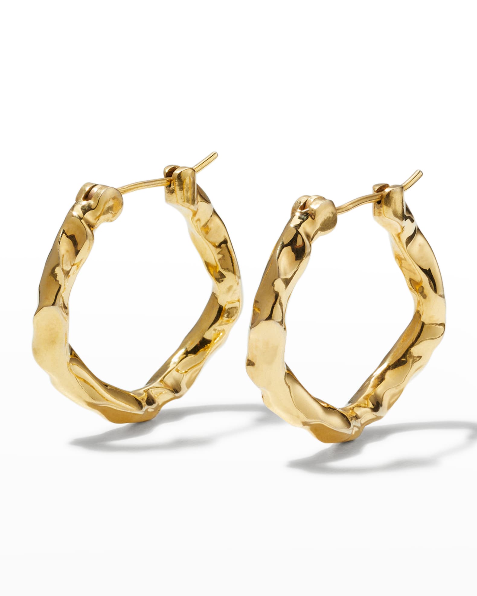Joanna Laura Constantine Gold Plated Medium Waves Hoop Earrings ...