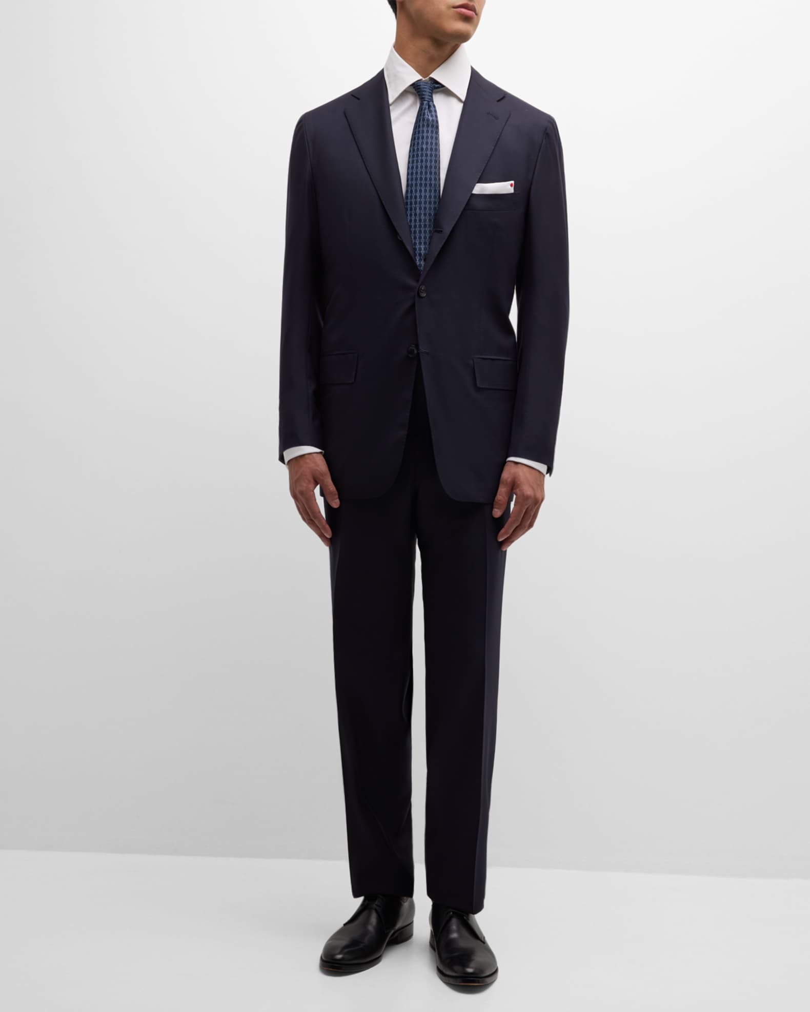 Men s Two Piece Solid Wool Suit