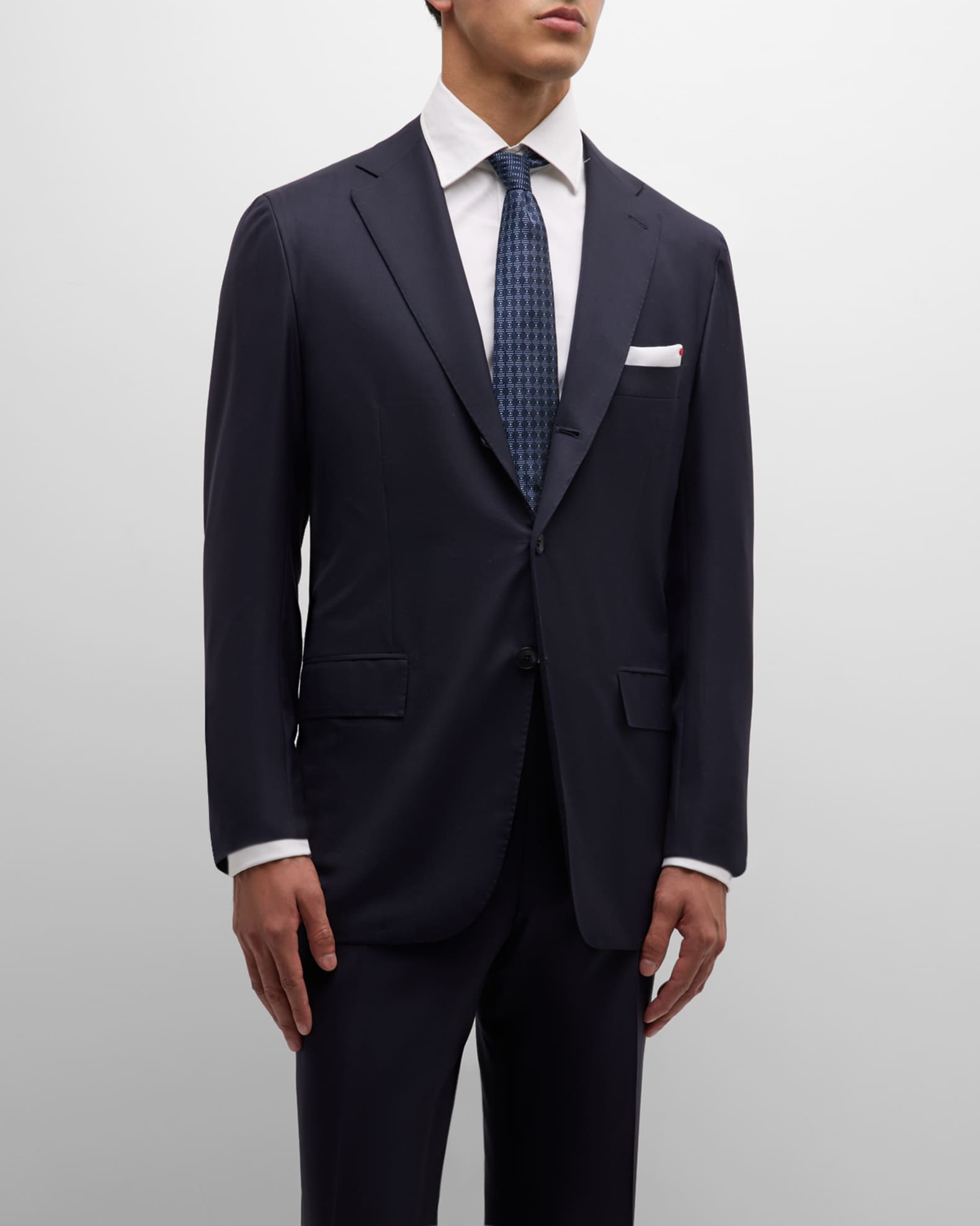 Kiton Men's Two-Piece Solid Wool Suit | Neiman Marcus